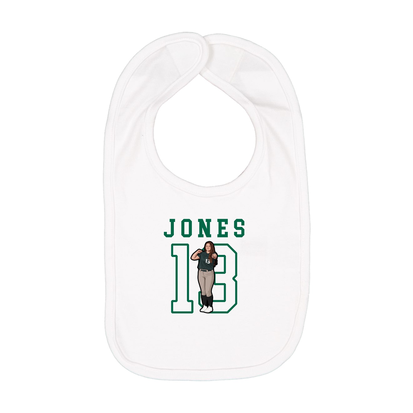 Infant Bib — Shirsey in White