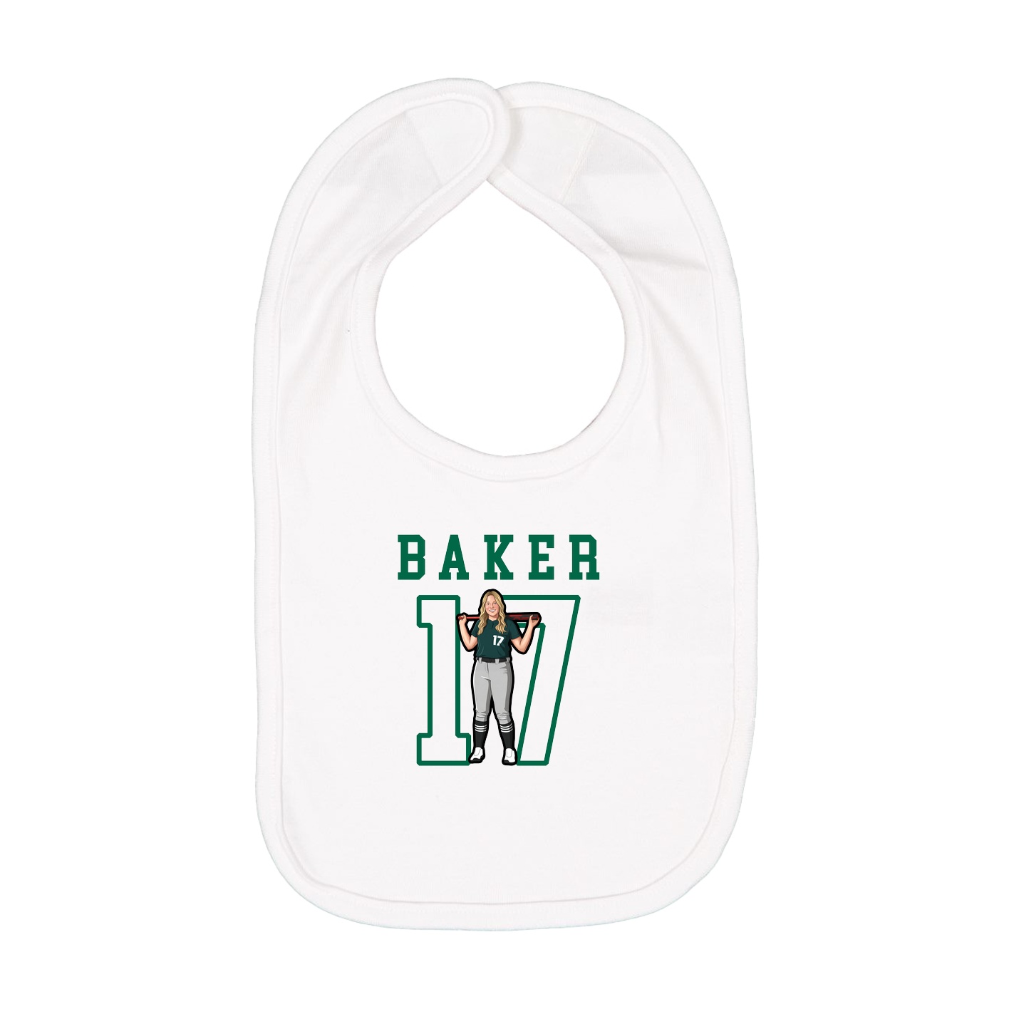 Infant Bib — Shirsey in White