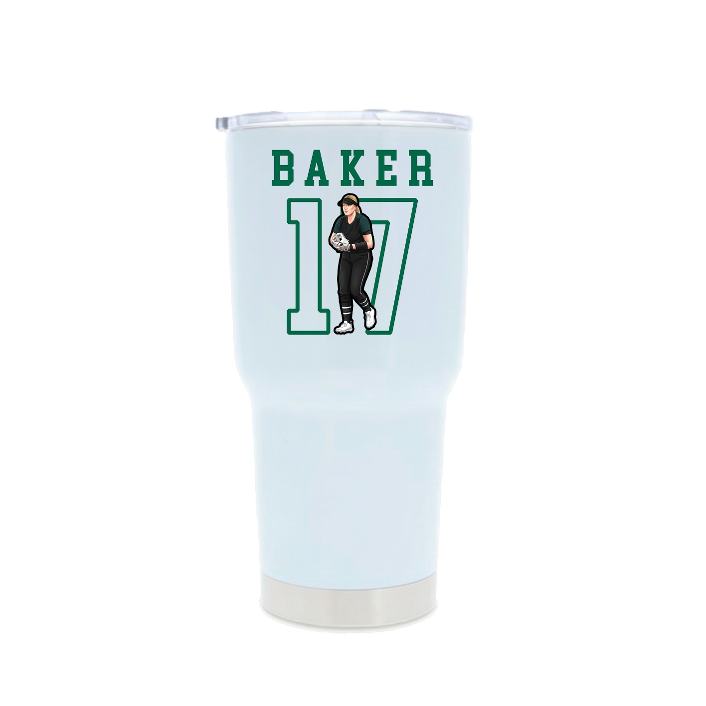 30oz Stainless Steel Tumbler — Shirsey in White