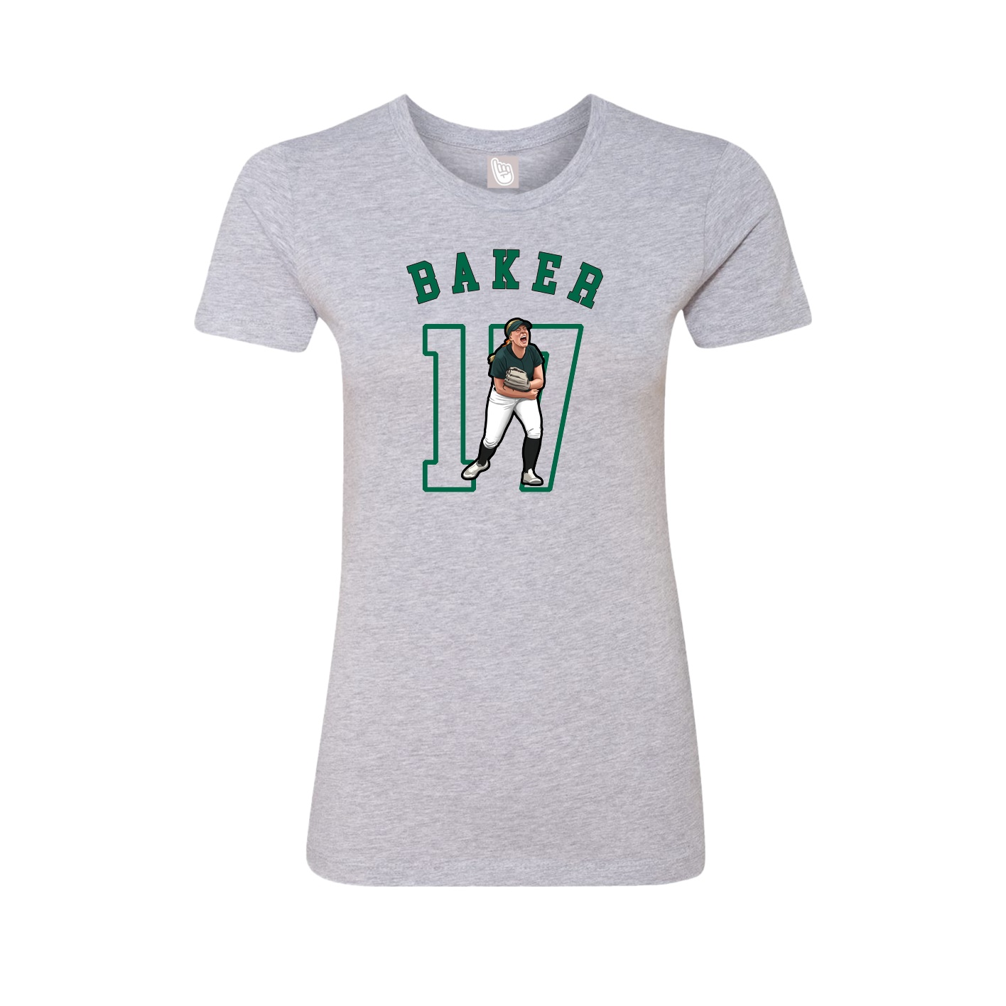Fitted Women's Tee — Shirsey Arch in Grey
