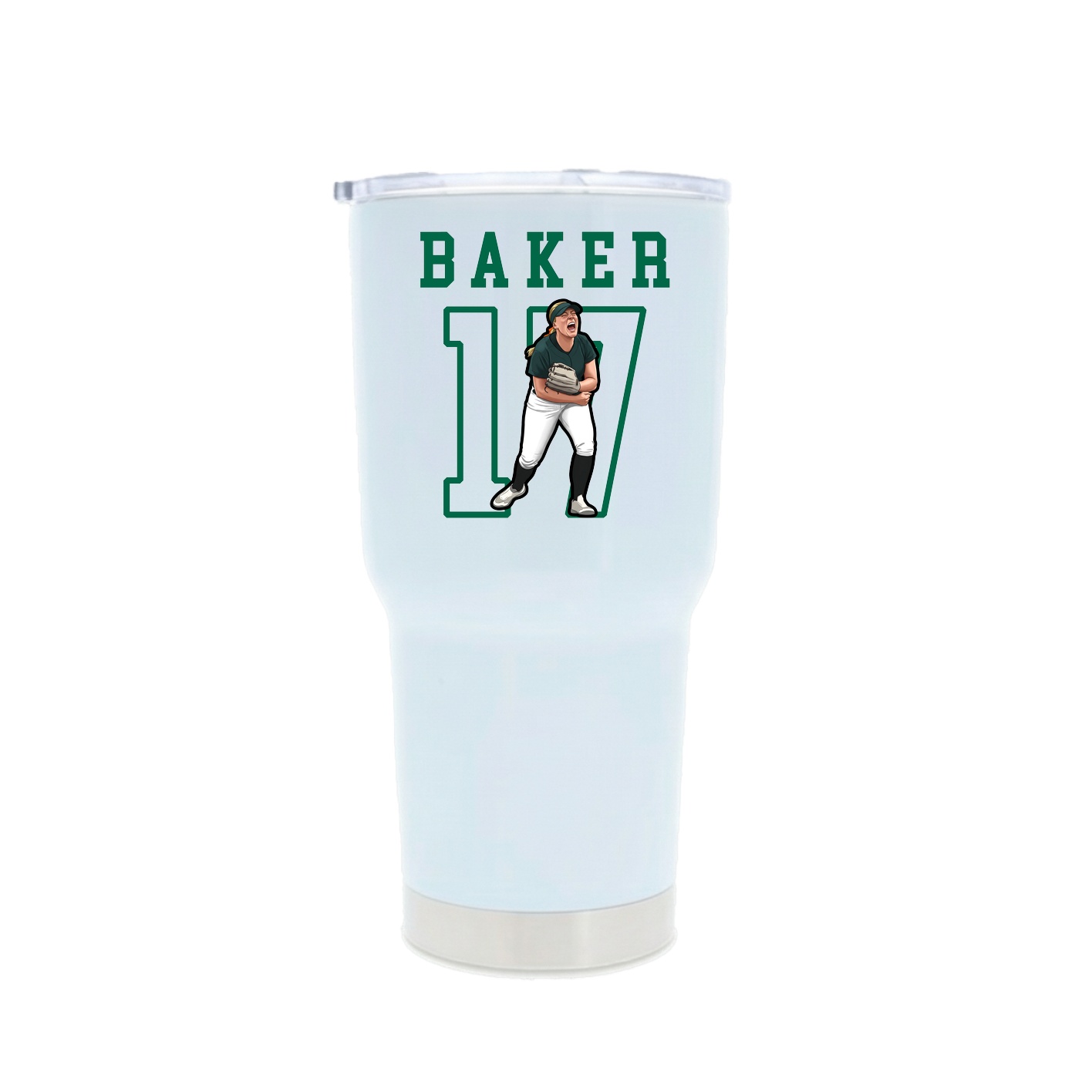 30oz Stainless Steel Tumbler — Shirsey in White
