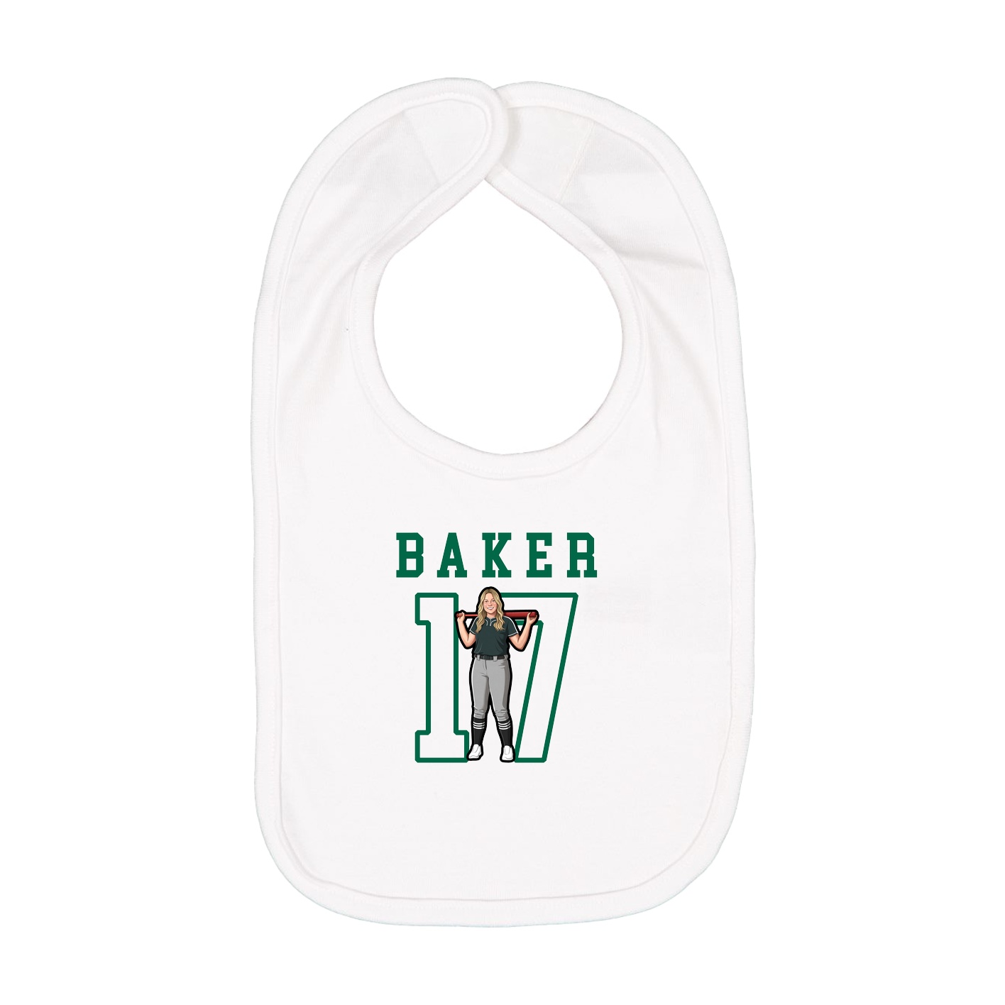 Infant Bib — Shirsey in White