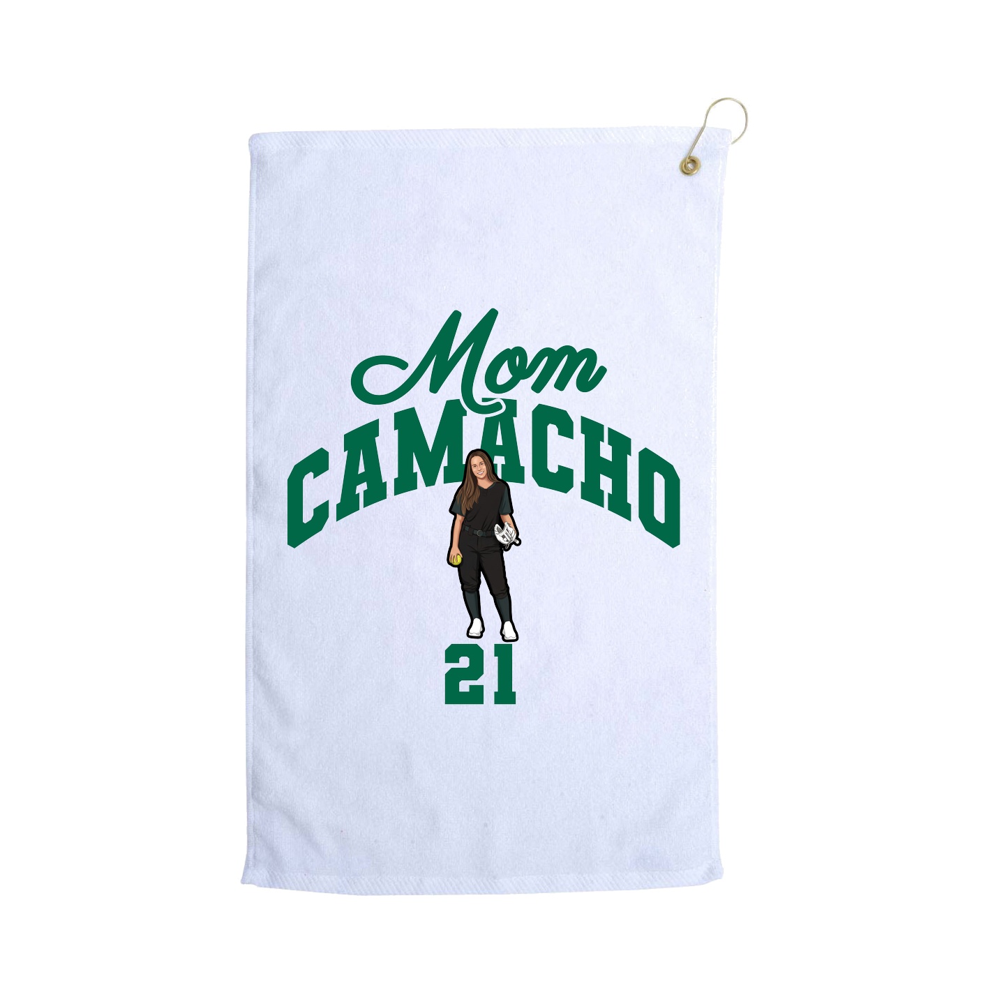 Golf Towel — Mothers Day Arch in White
