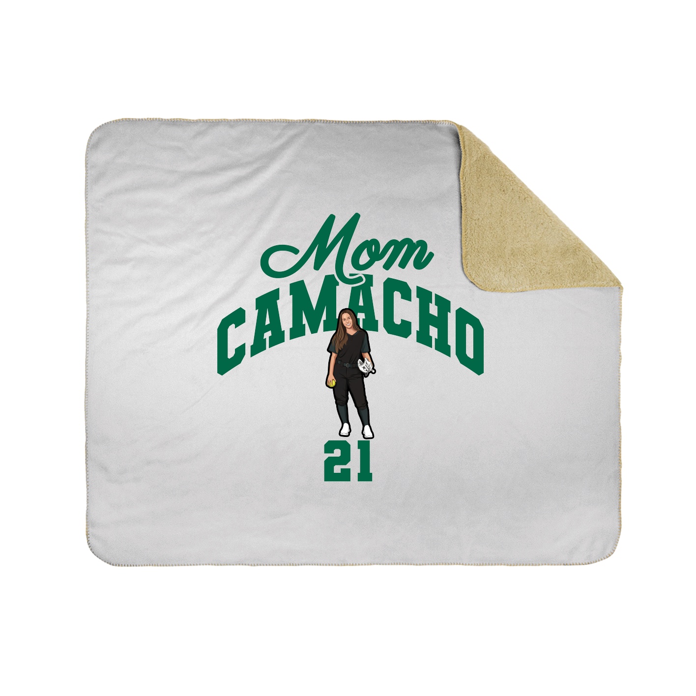 Throw Blanket — Mothers Day Arch in White