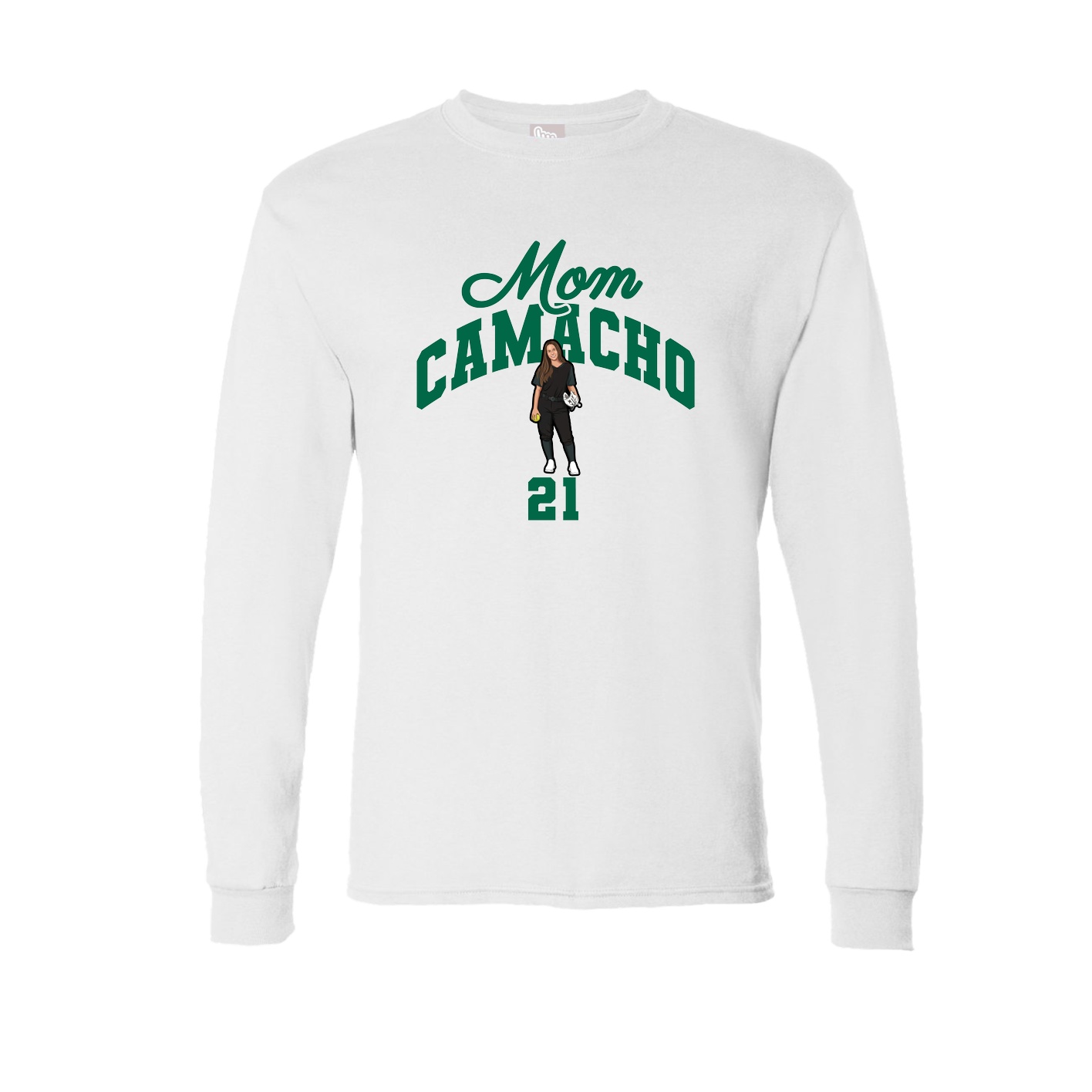 Long Sleeve Tee — Mothers Day Arch in White