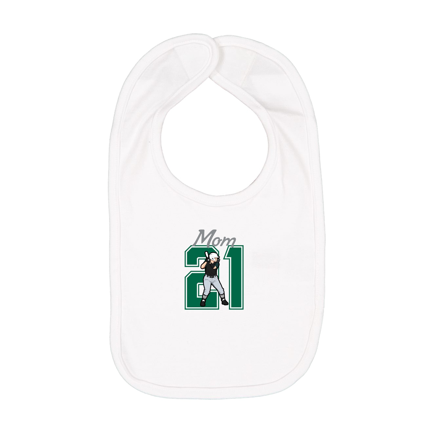Infant Bib — Mothers Day Shirsey in White
