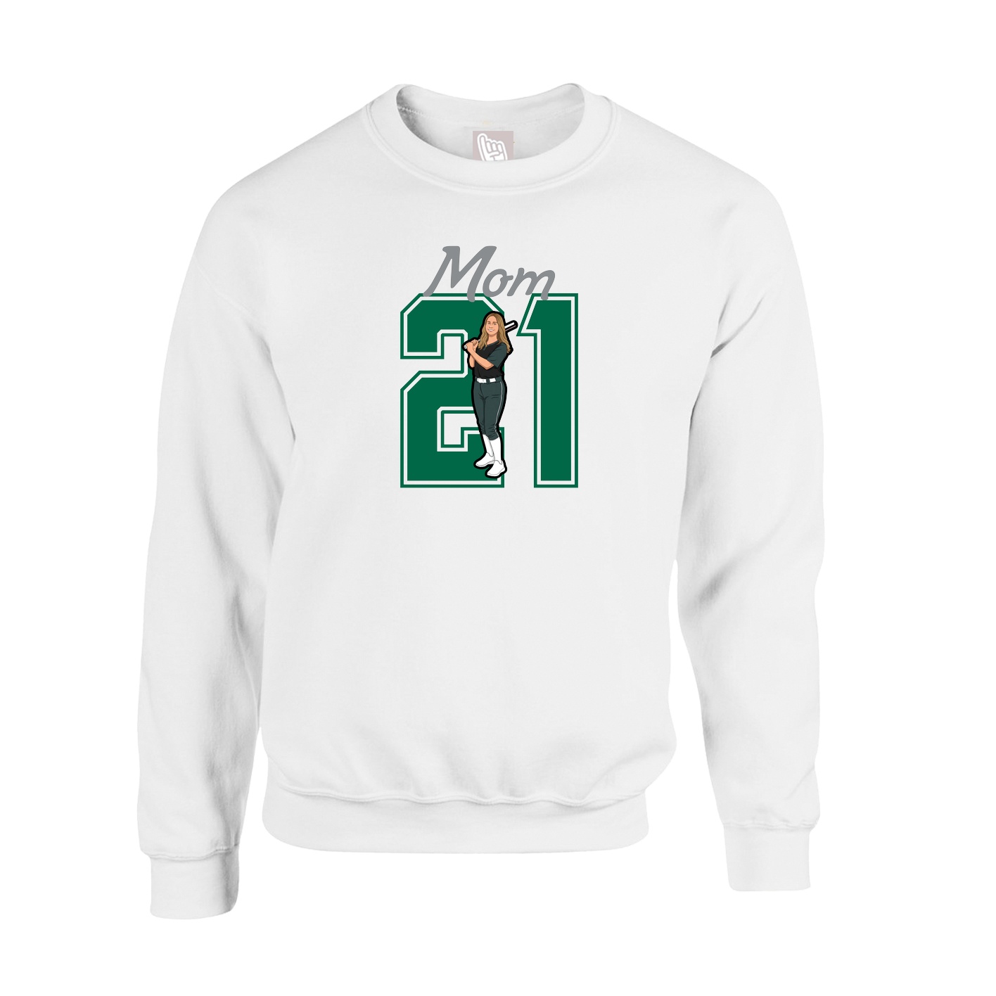 Fleece Crew — Mothers Day Shirsey in White