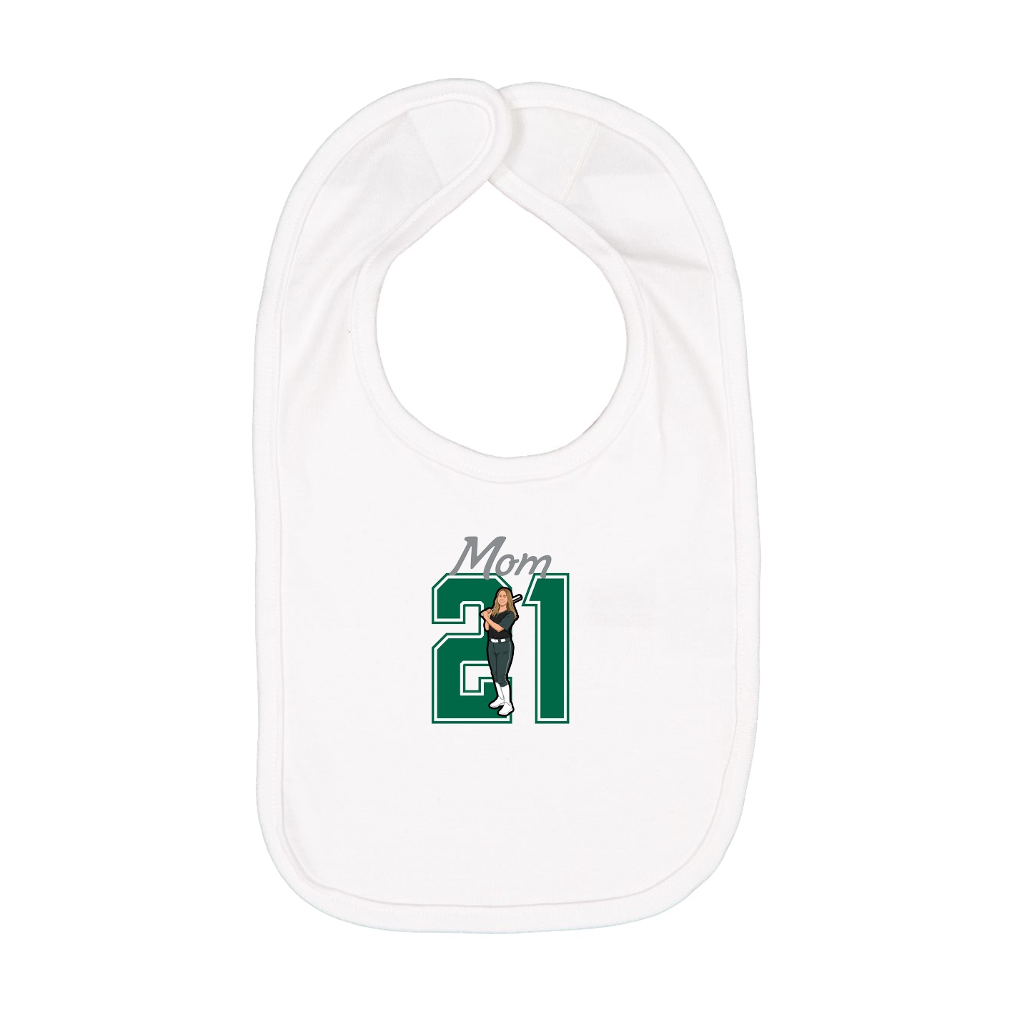 Infant Bib — Mothers Day Shirsey in White
