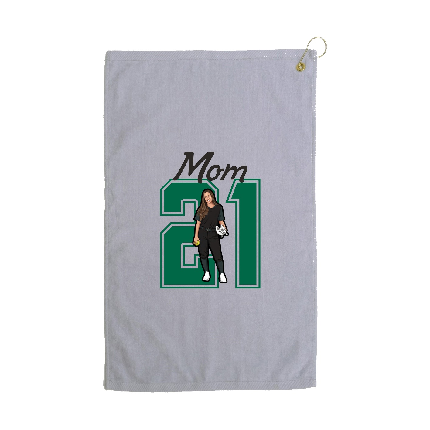 Golf Towel — Mothers Day Shirsey in Grey