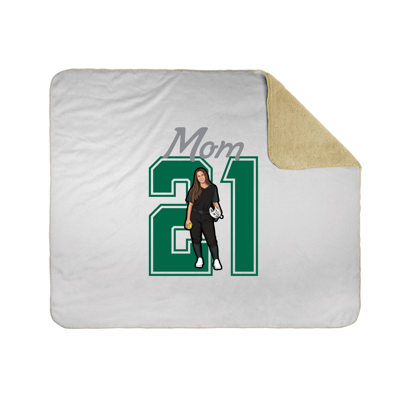 Throw Blanket — Mothers Day Shirsey in White