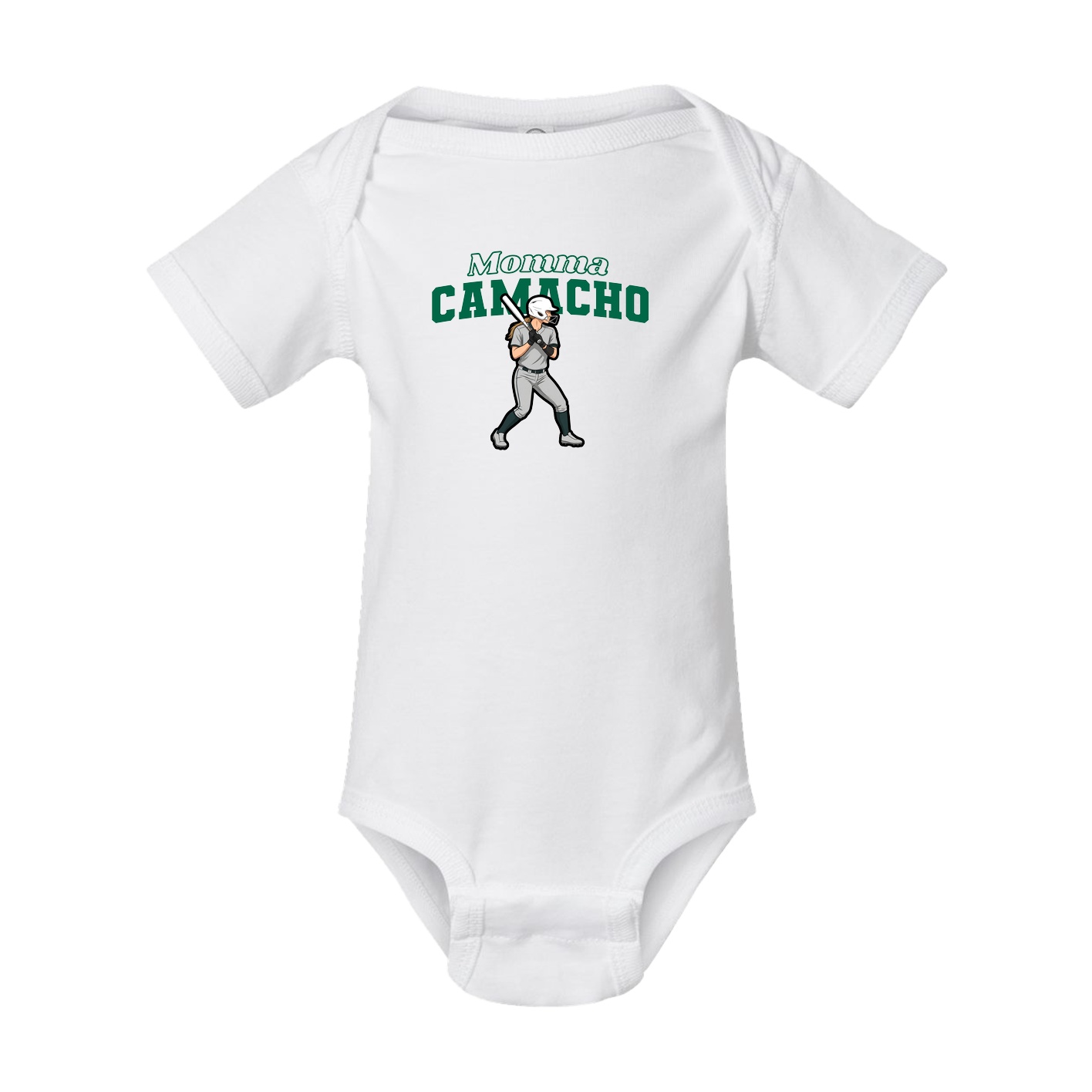 Baby Onesie — Mothers Day Block in White