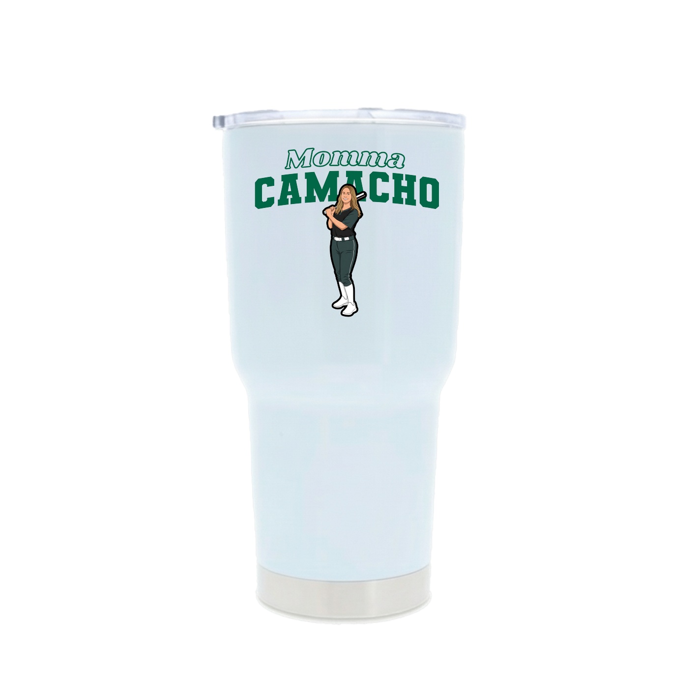 30oz Stainless Steel Tumbler — Mothers Day Block in White
