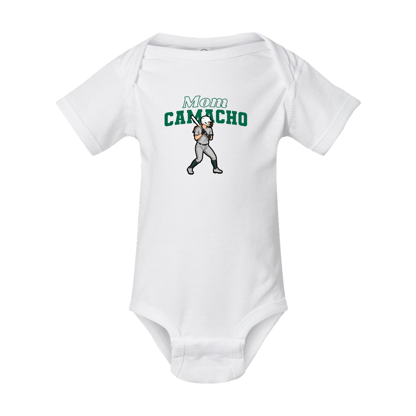 Baby Onesie — Mothers Day Block in White