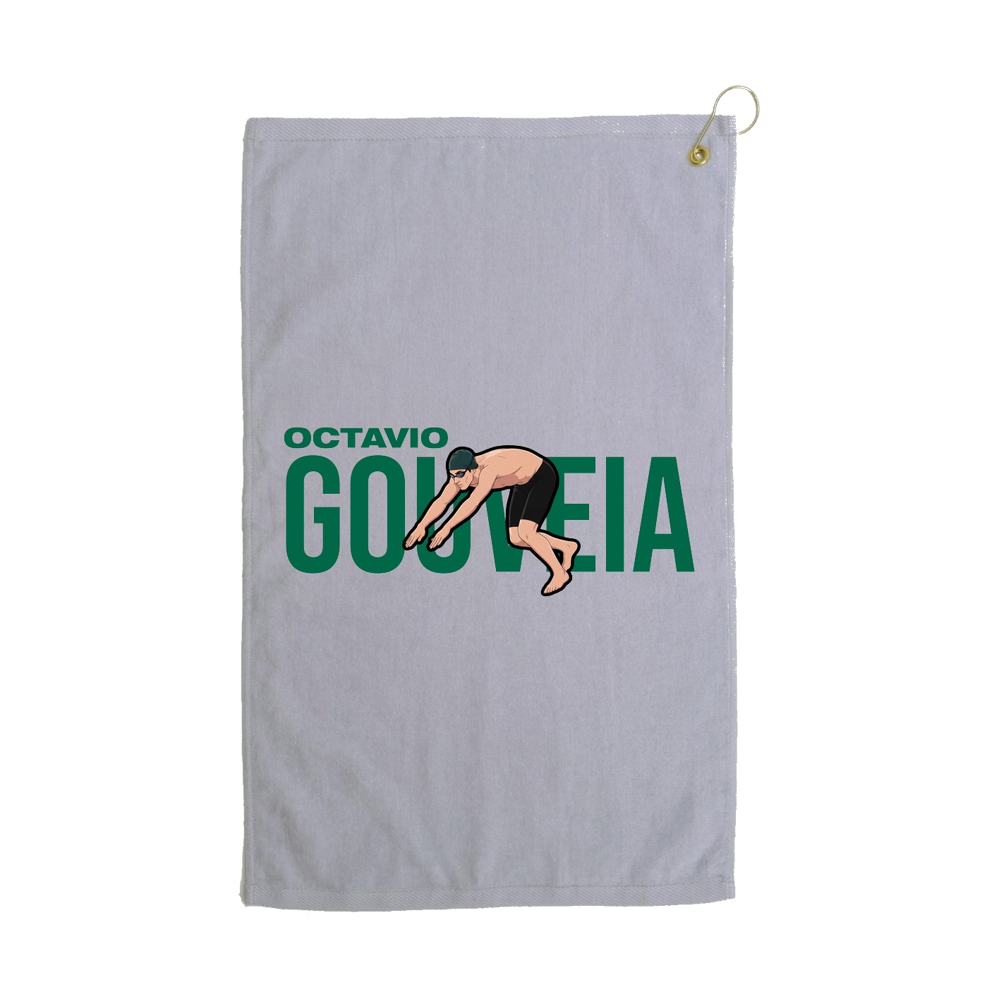 Golf Towel — Player Name in Grey