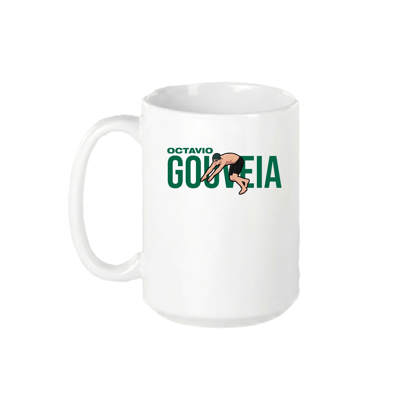 15oz Coffee Mug — Player Name in White