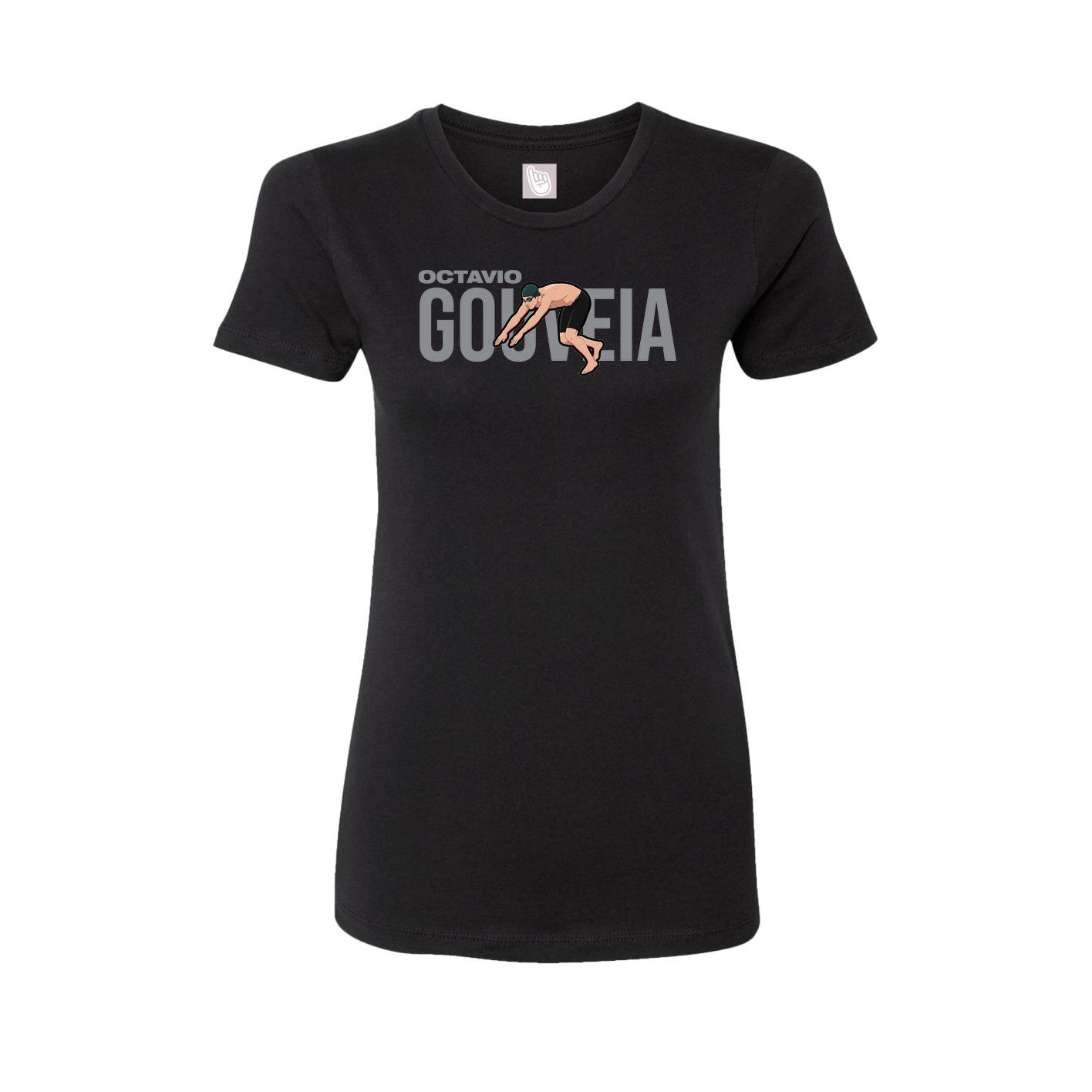 Fitted Women's Tee — Player Name in Black