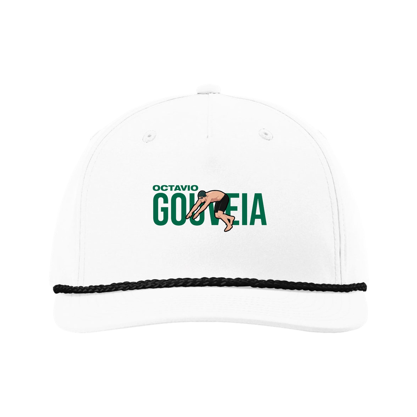 Five-Panel Classic Rope Cap — Player Name in White