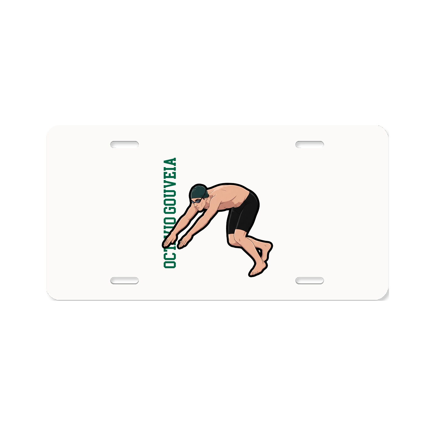 License Plate — Name Vertical in Classic