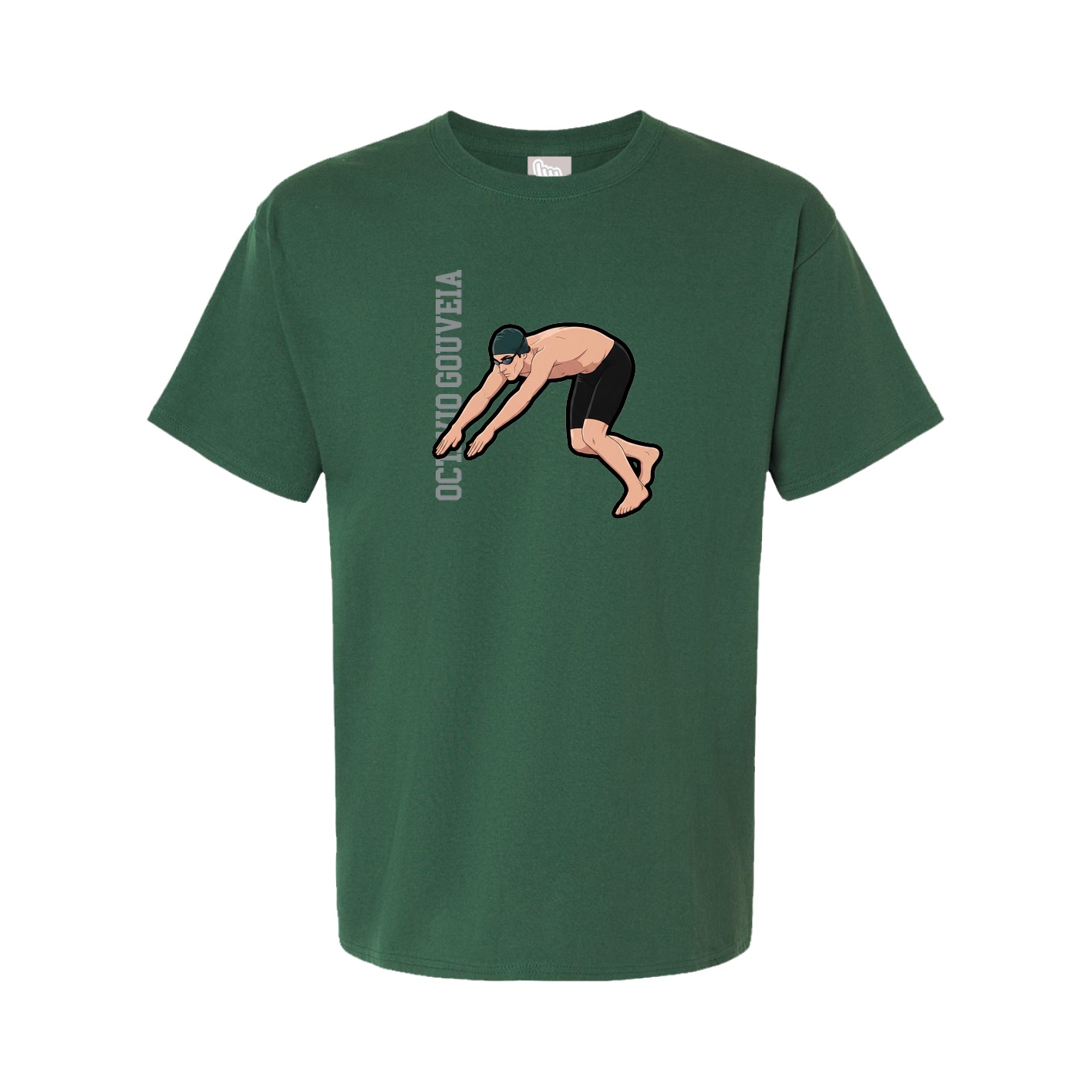 Tee — Name Vertical in Green