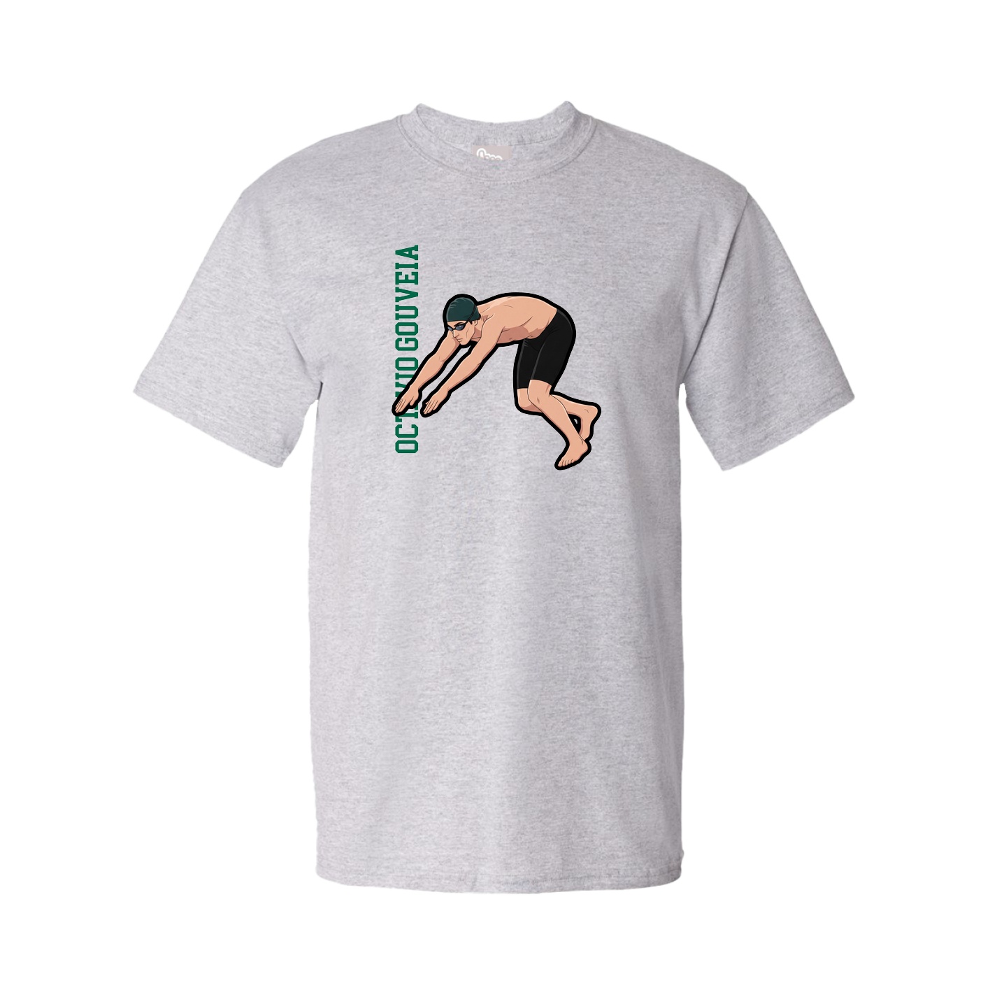 Youth Tee — Name Vertical in Grey