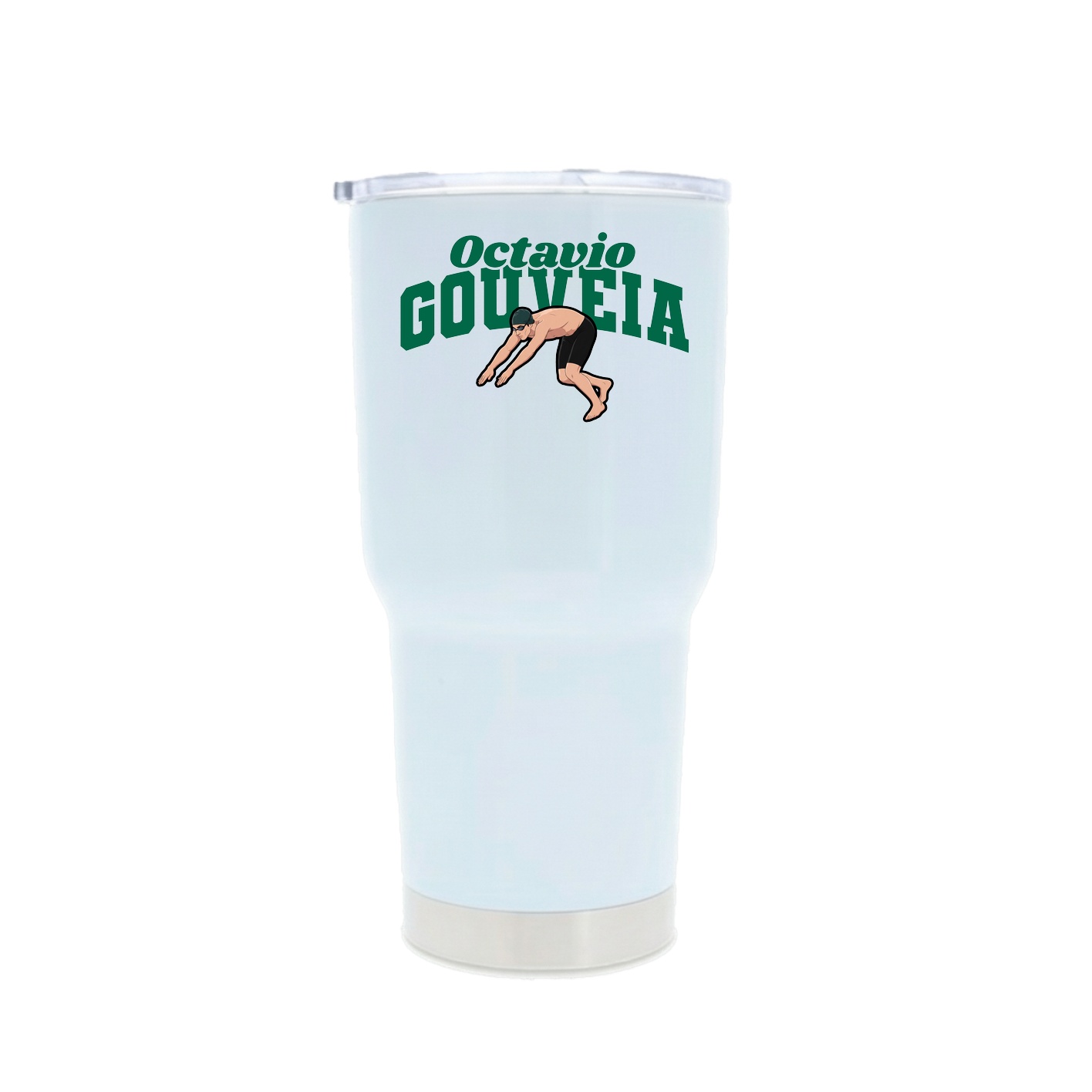 30oz Stainless Steel Tumbler — Signature Arch in White