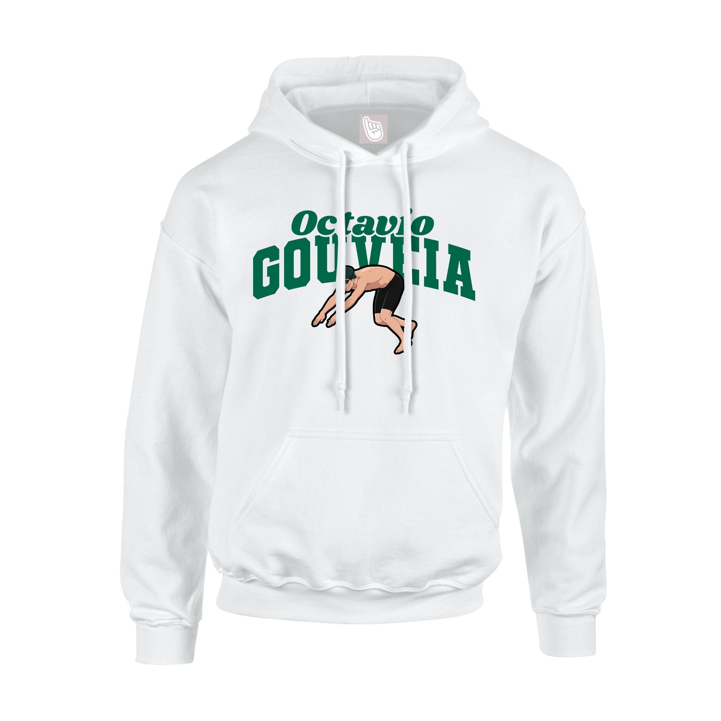 Hoodie — Signature Arch in White