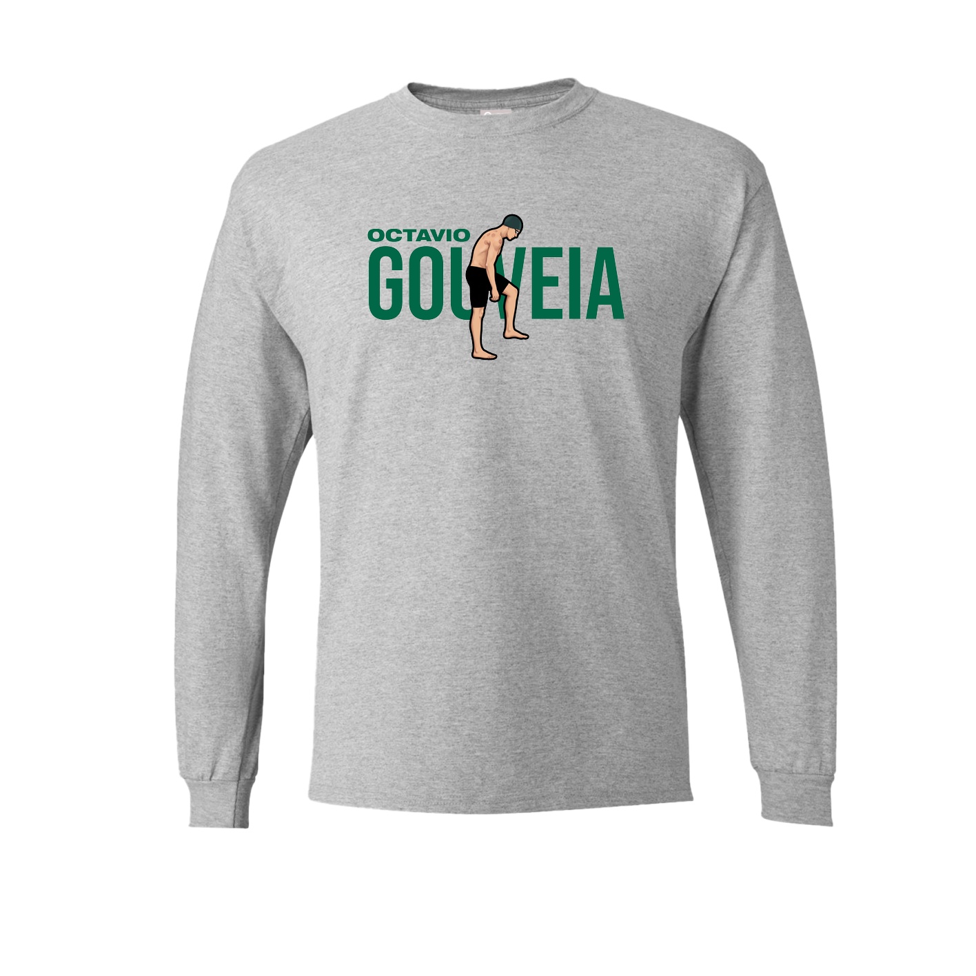 Long Sleeve Tee — Player Name in Grey