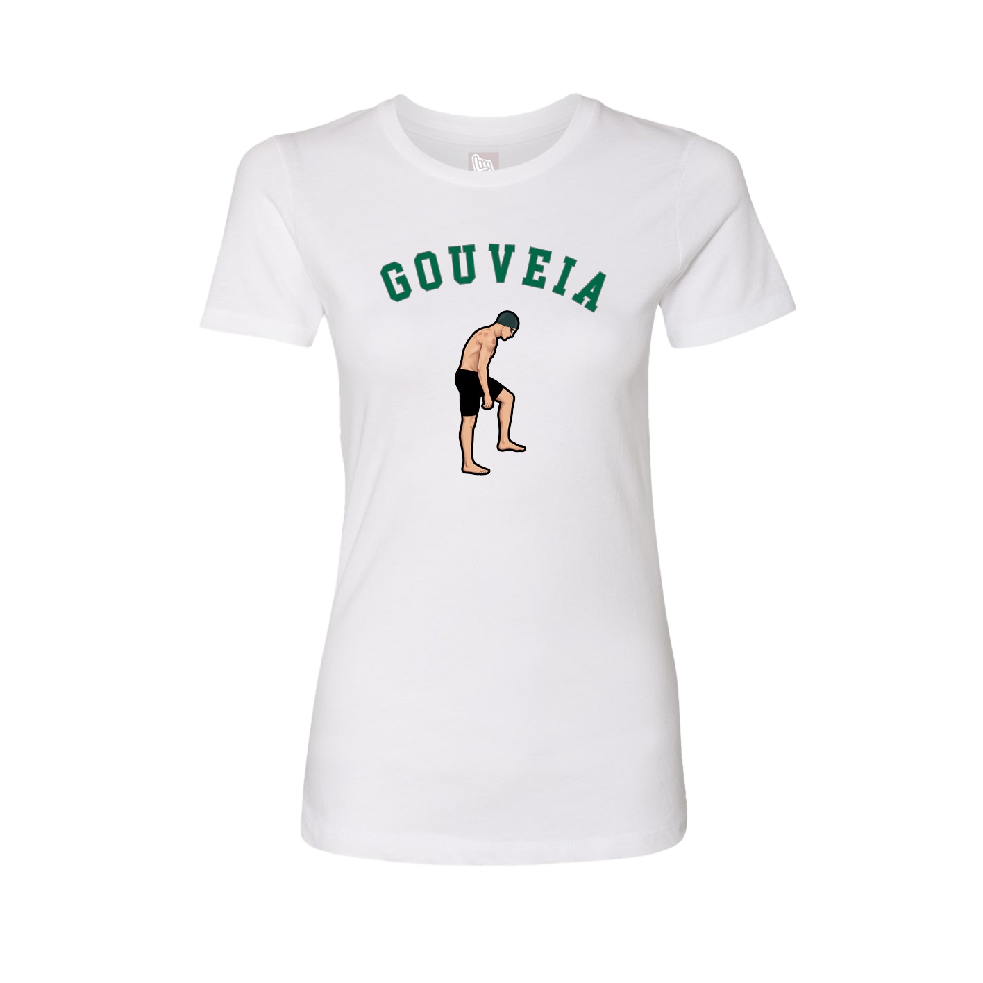 Fitted Women's Tee — Shirsey Arch in White