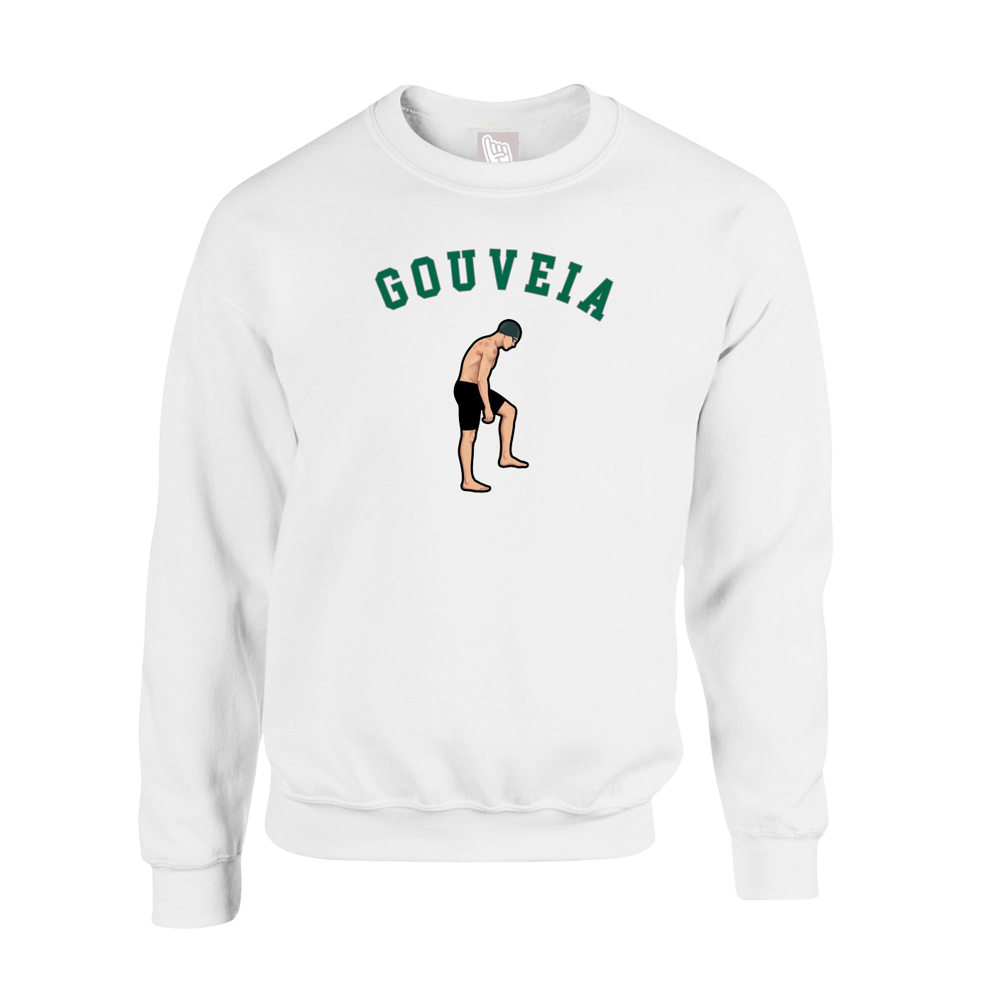 Fleece Crew — Shirsey Arch in White