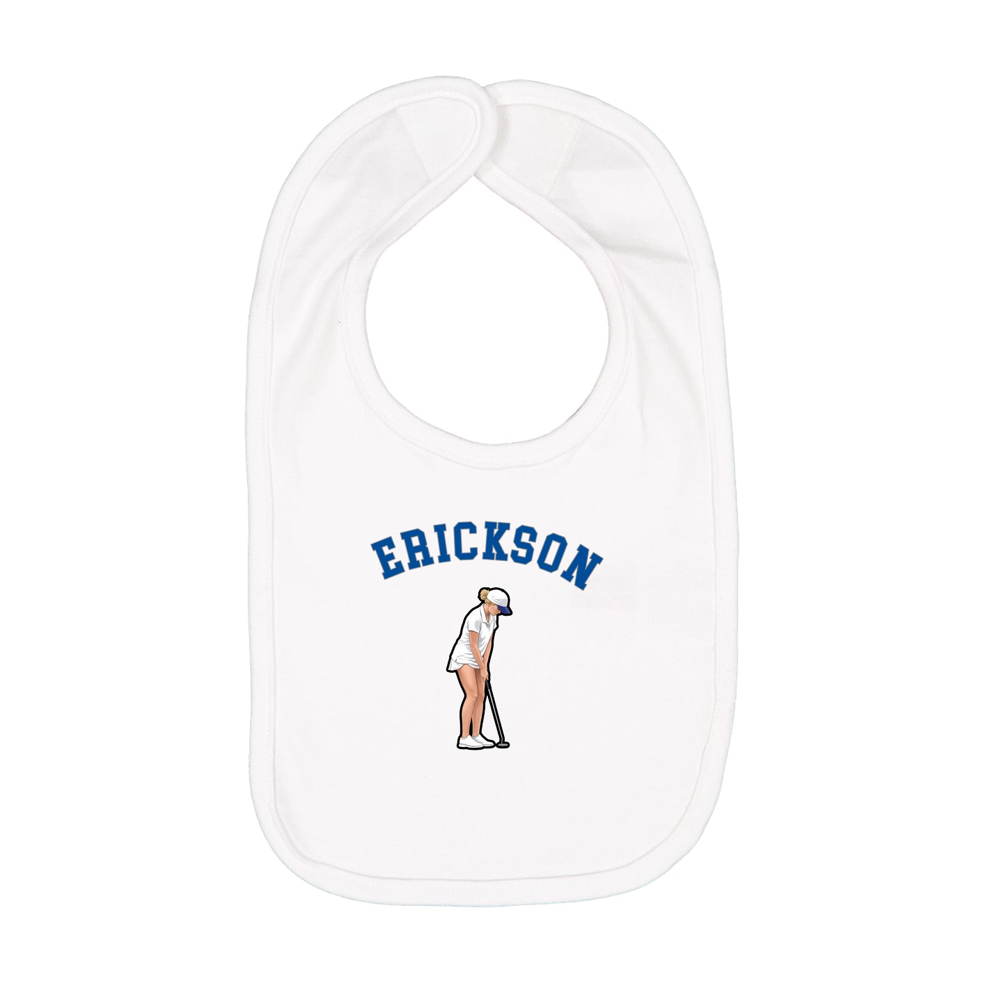 Infant Bib — Shirsey Arch in White