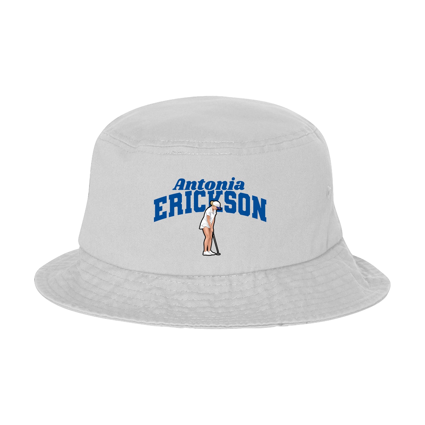 Bucket Cap — Signature Arch in White