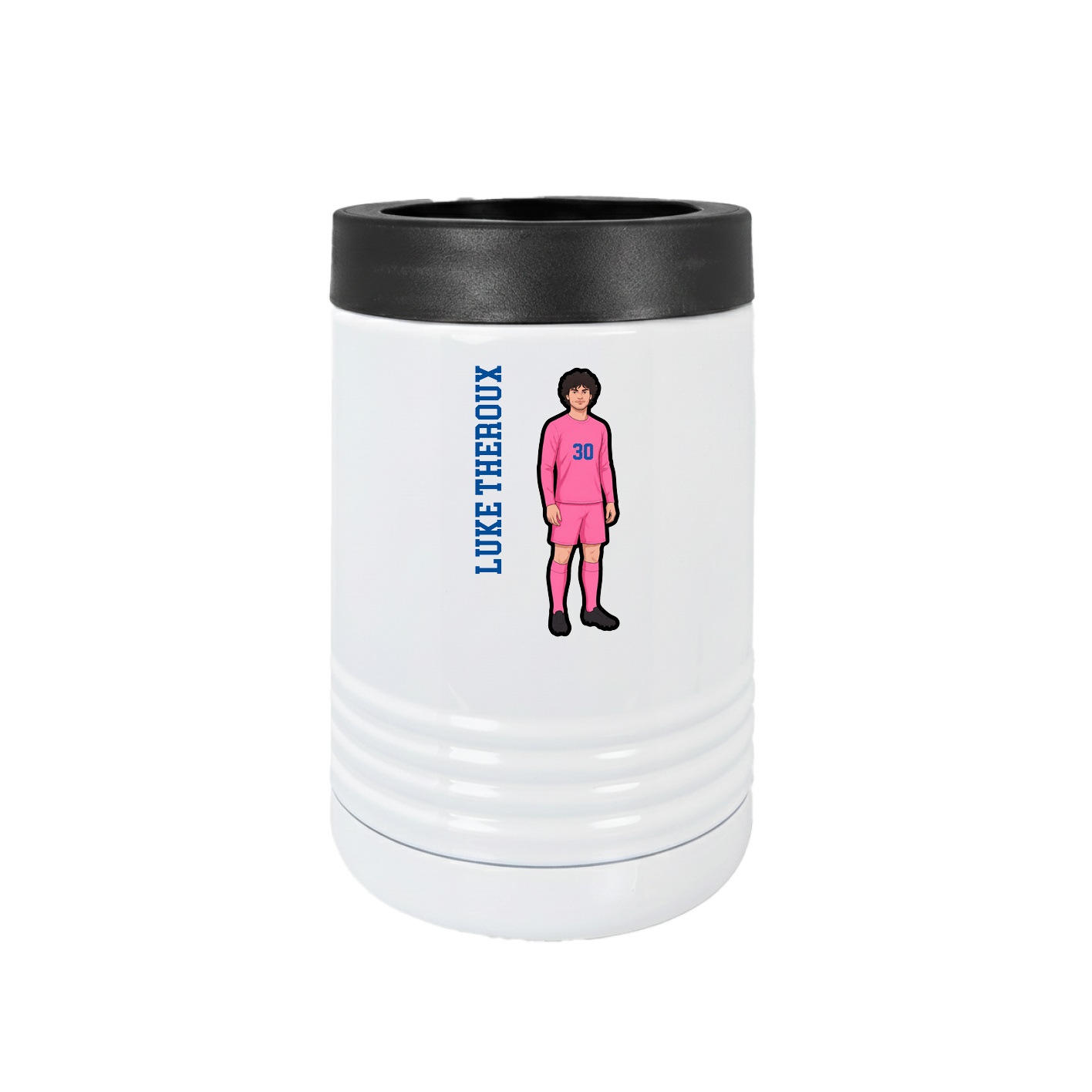 Beverage Holder — Name Vertical in White