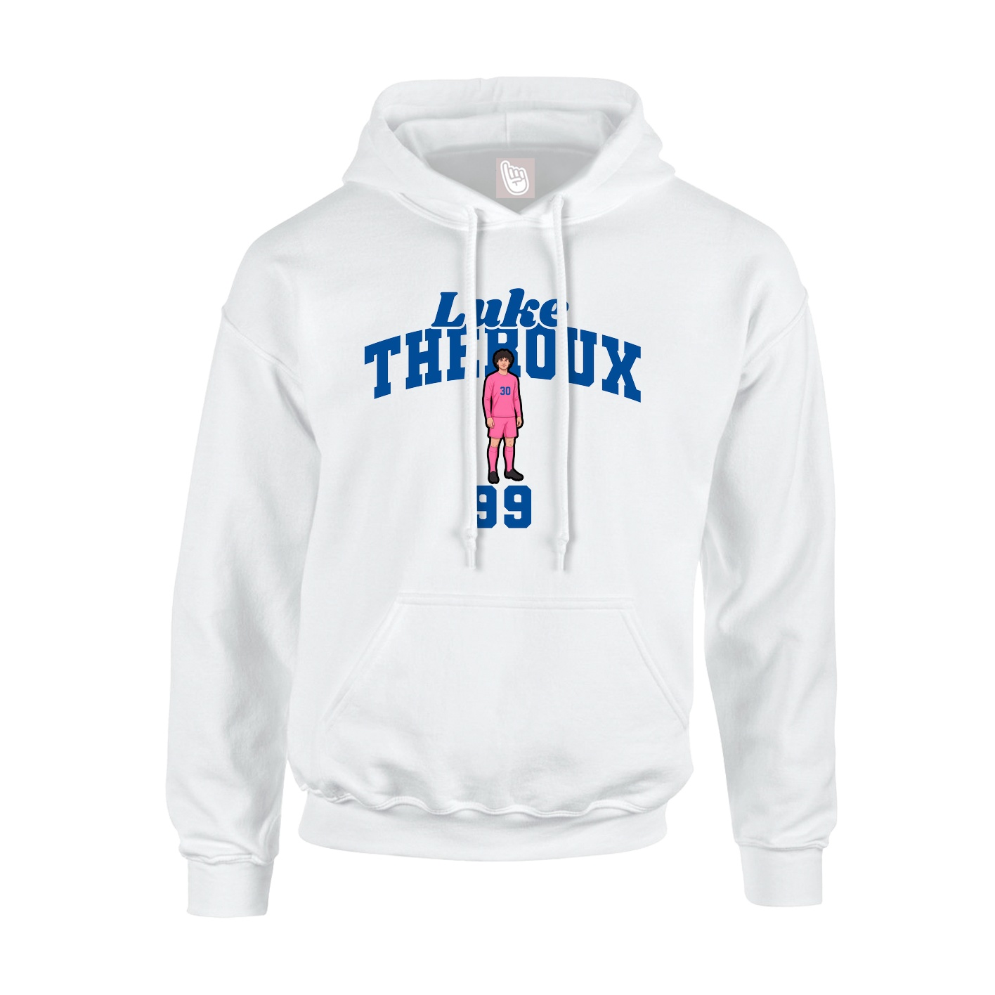 Youth Hoodie — Signature Arch in White