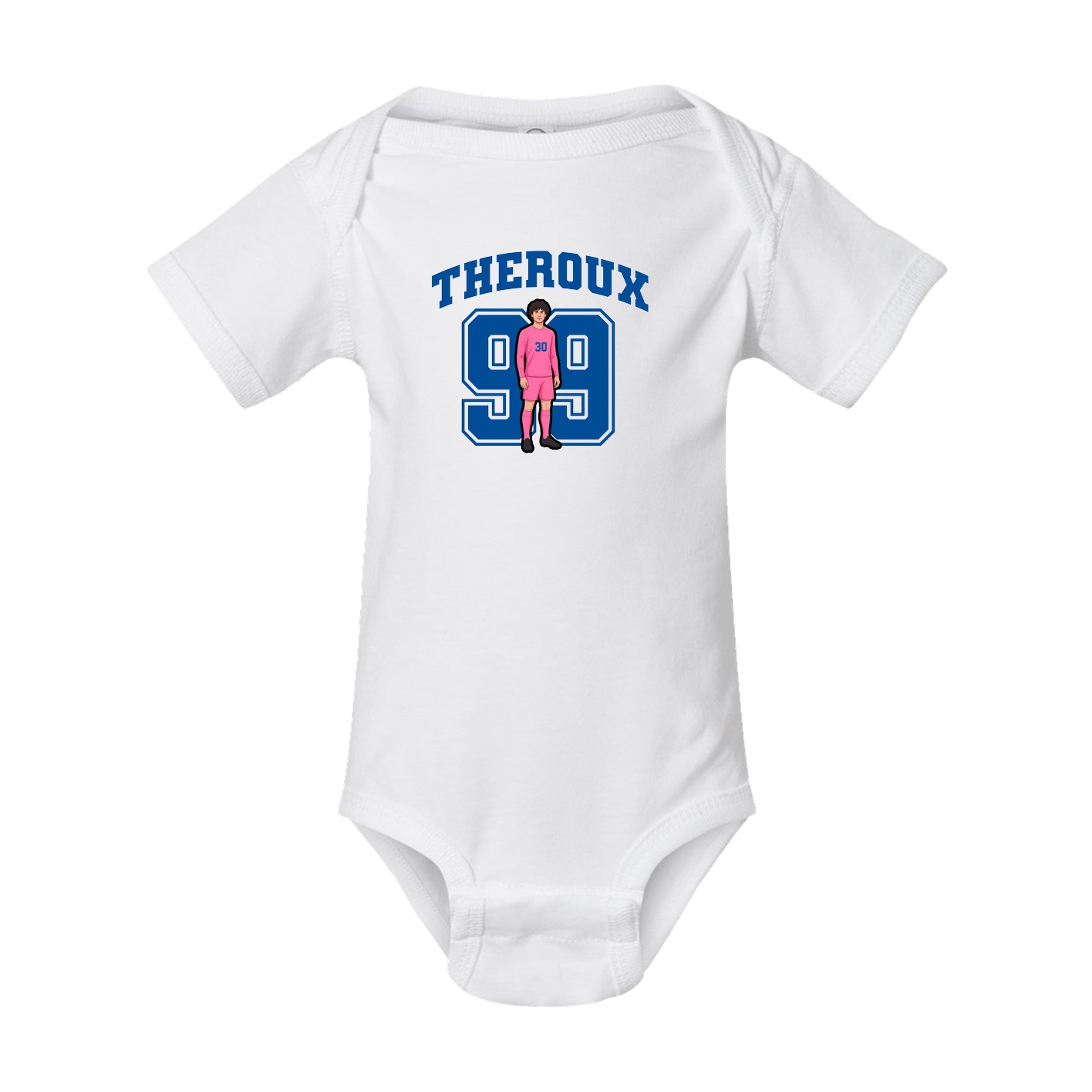Baby Onesie — Number in White