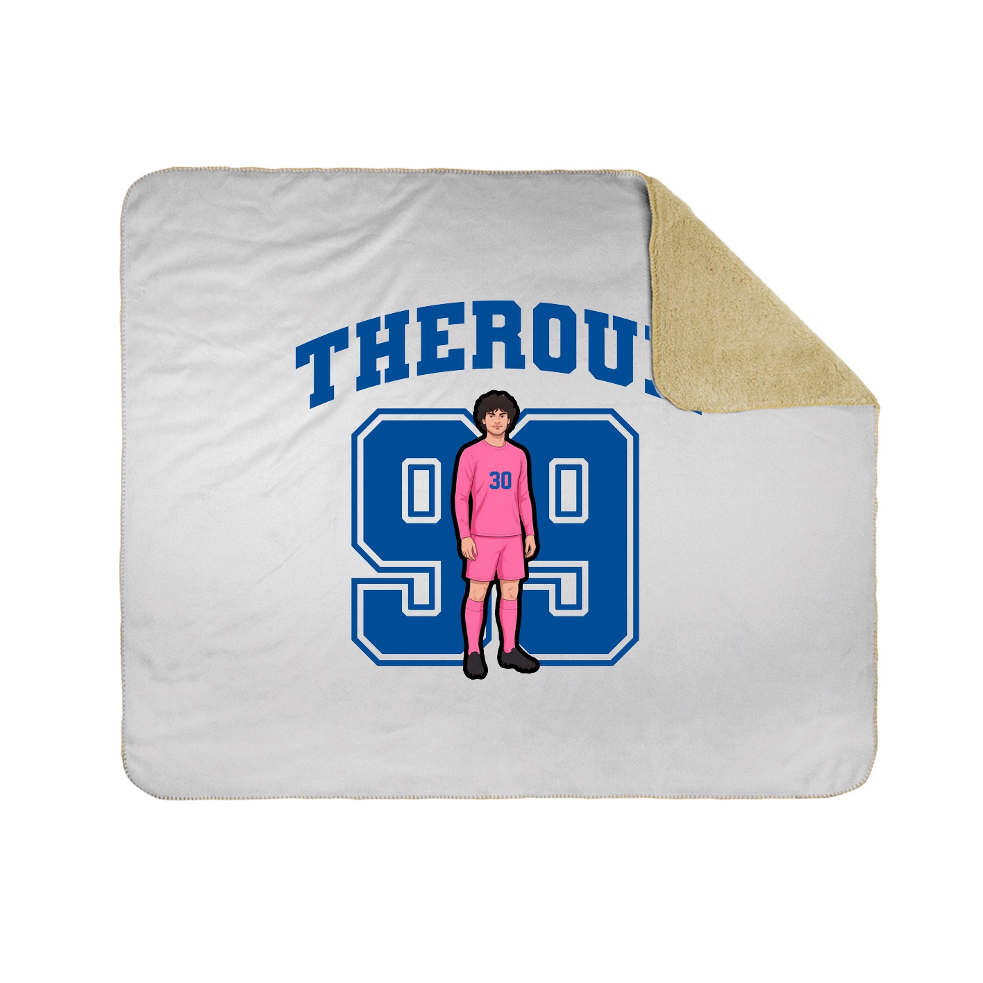 Throw Blanket — Number in White