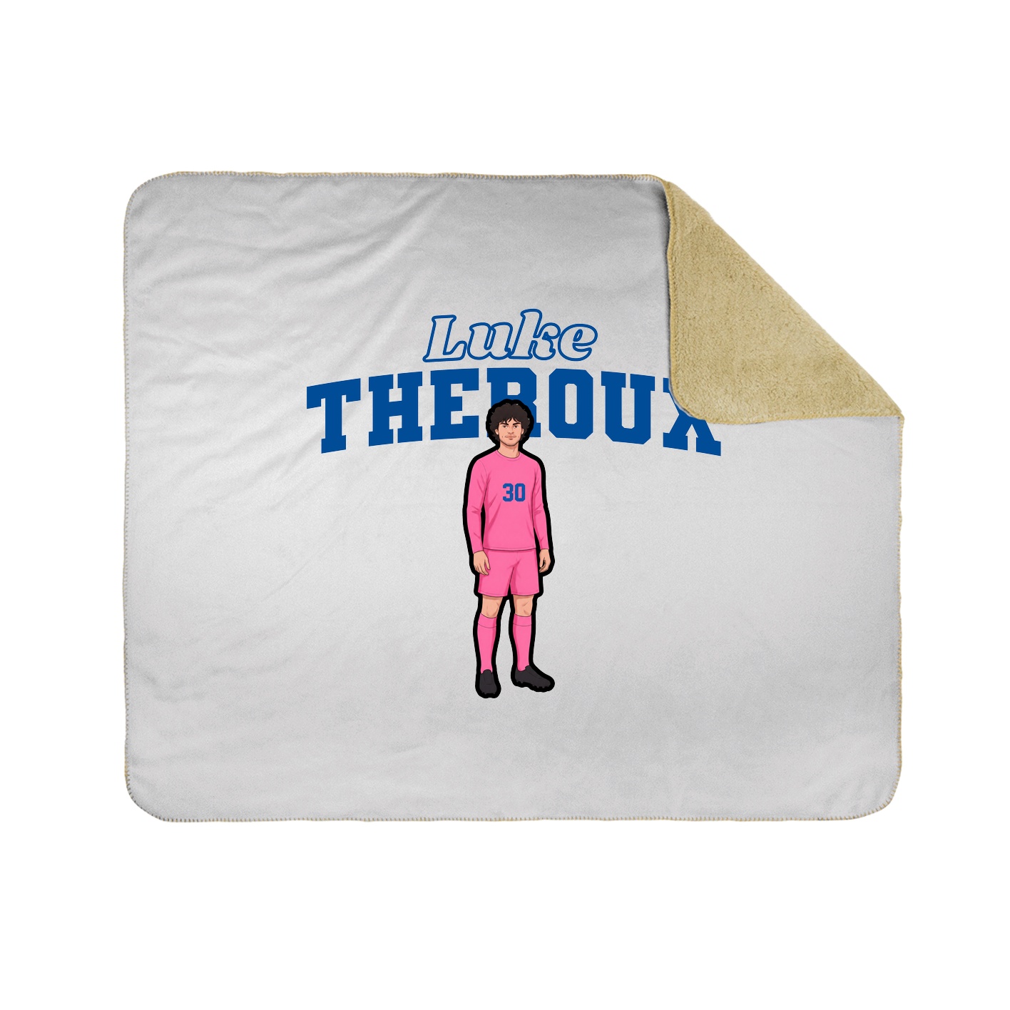 Throw Blanket — Name Arch in White
