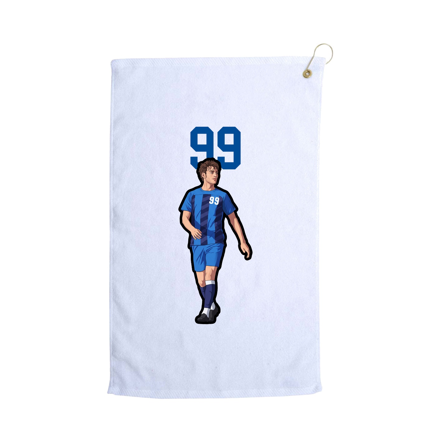 Golf Towel — Number Top in White