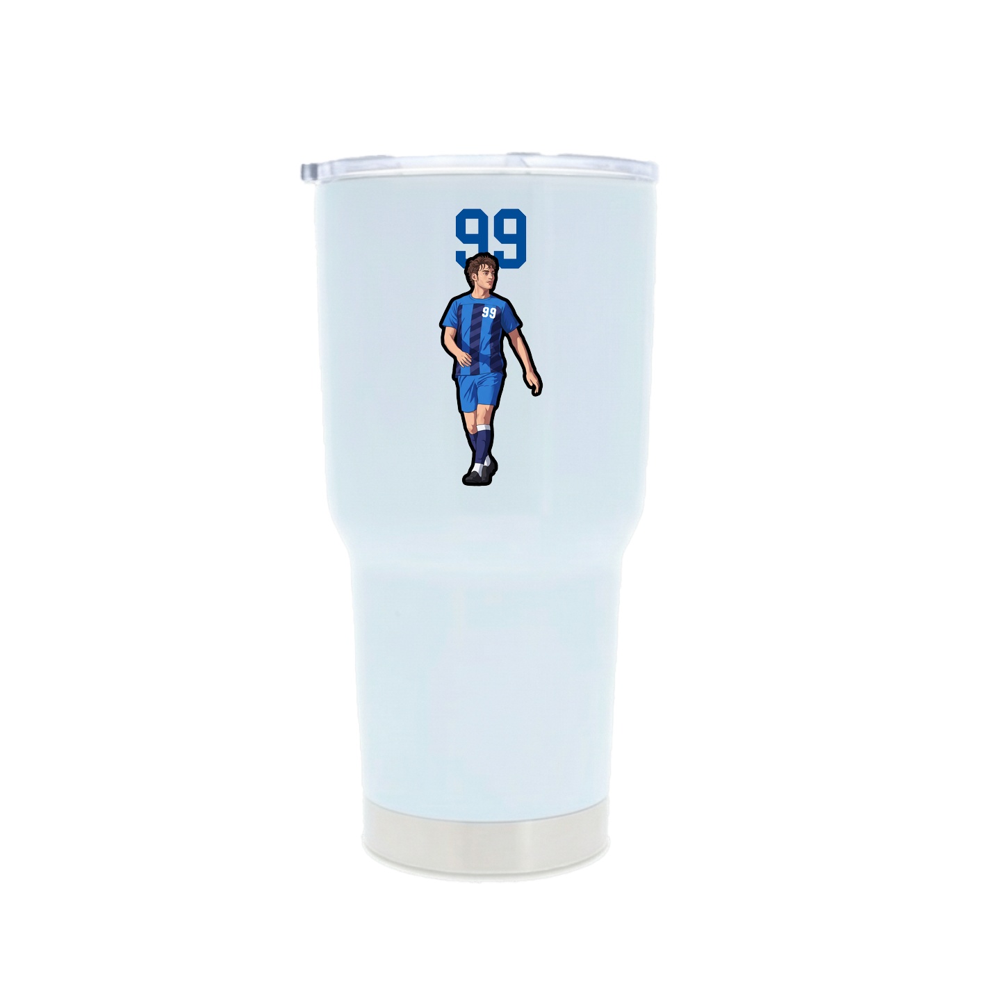 30oz Stainless Steel Tumbler — Number Top in White