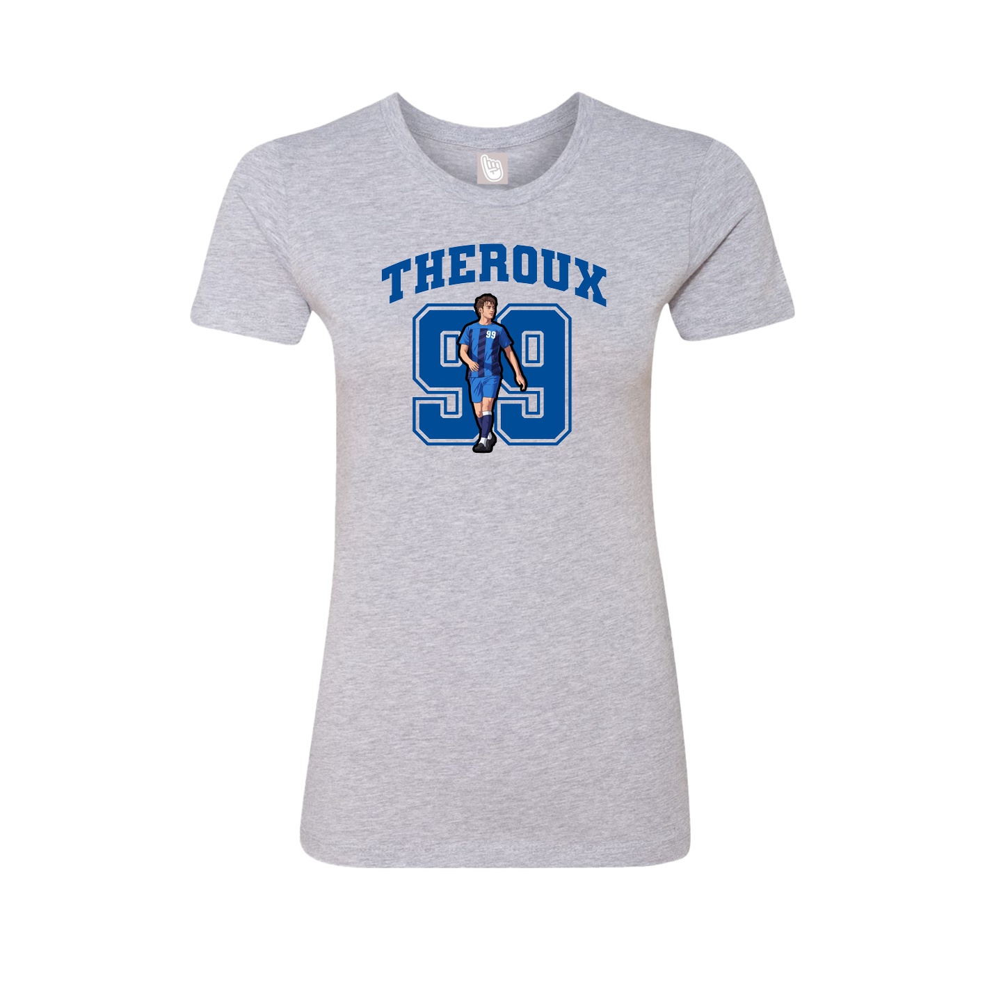 Fitted Women's Tee — Number in Grey