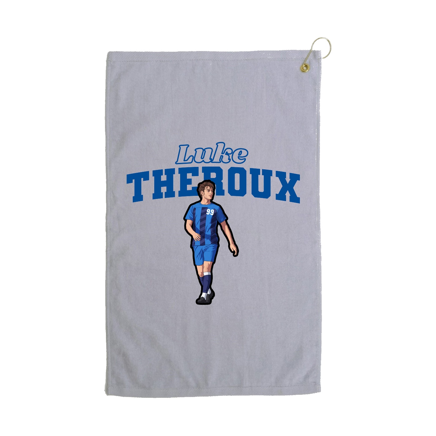 Golf Towel — Name Arch in Grey