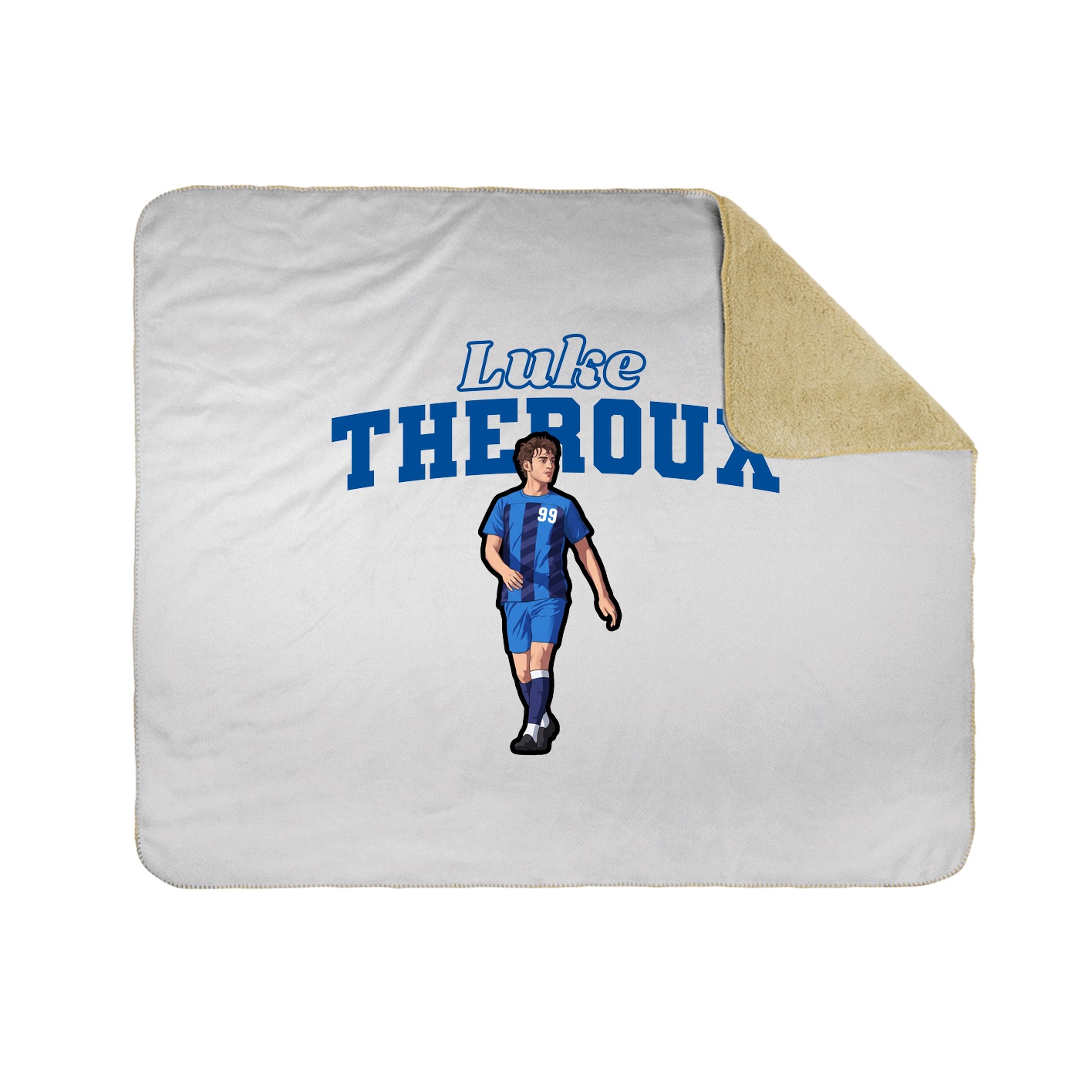 Throw Blanket — Name Arch in White