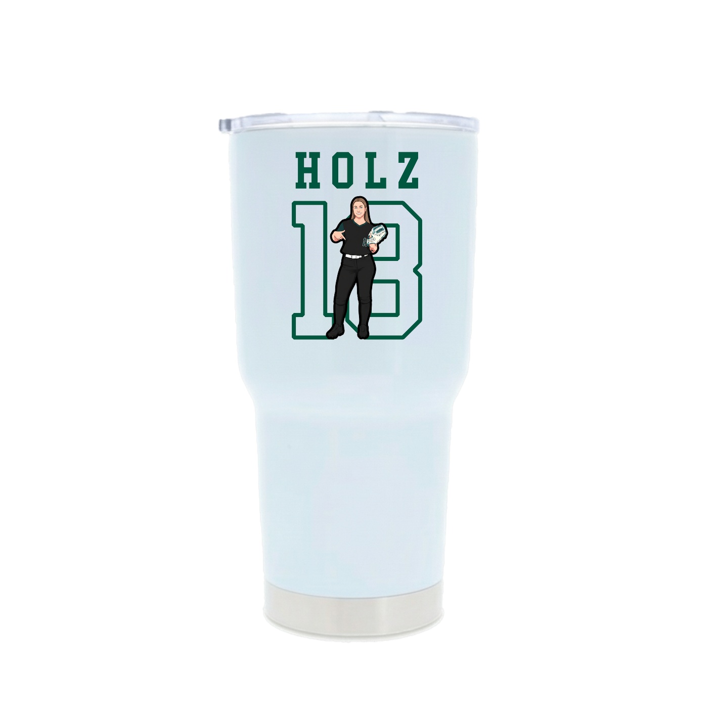 30oz Stainless Steel Tumbler — Shirsey in White