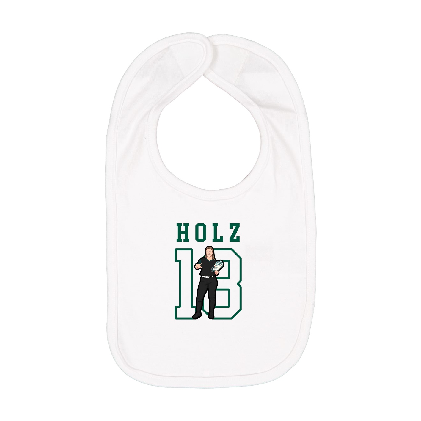 Infant Bib — Shirsey in White