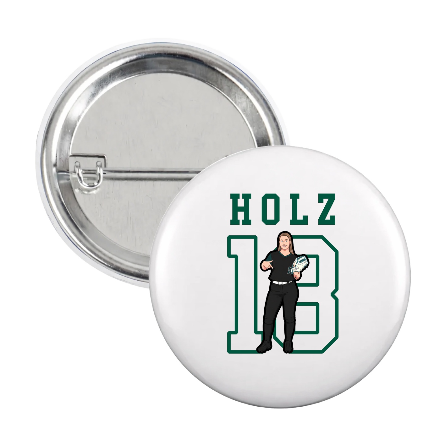 Game Day Button — Shirsey in White
