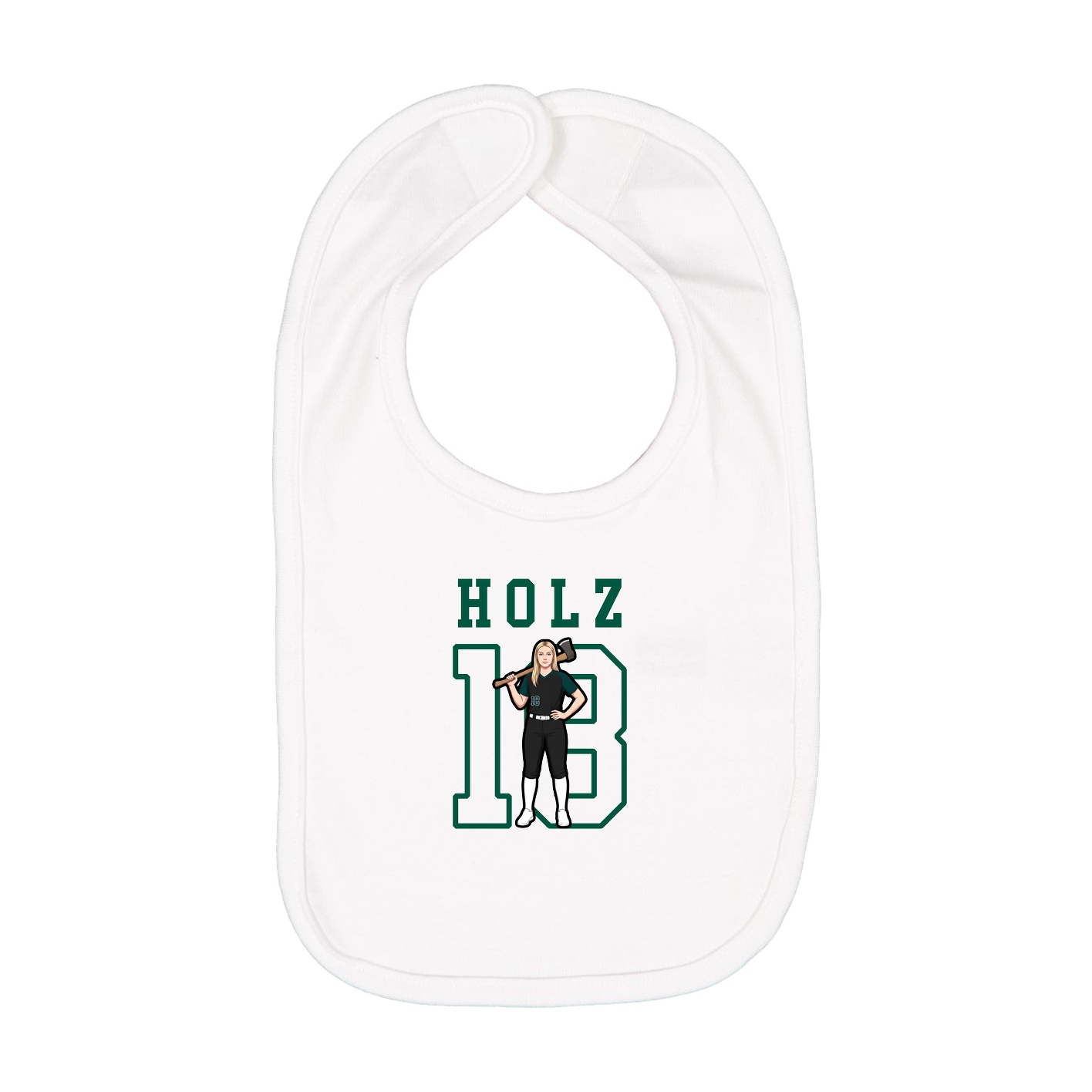 Infant Bib — Shirsey in White