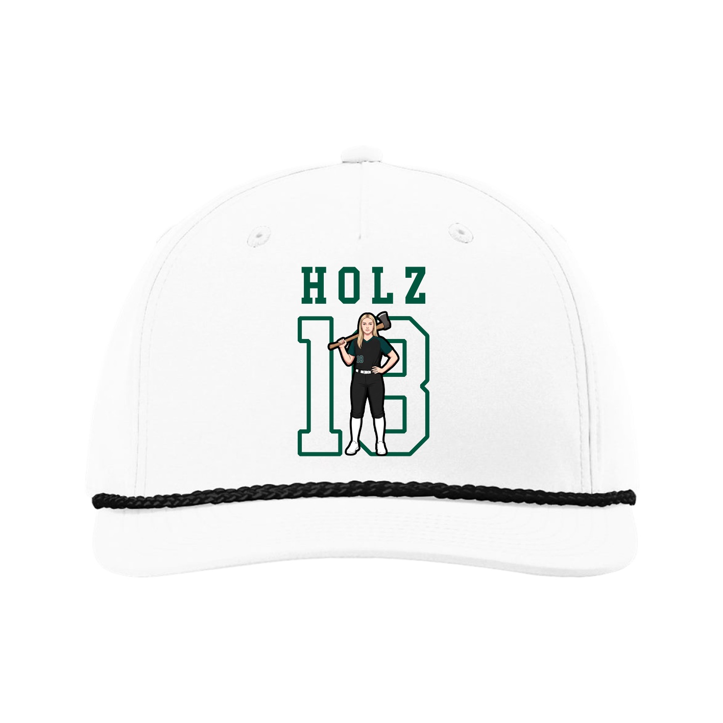 Five-Panel Classic Rope Cap — Shirsey in White