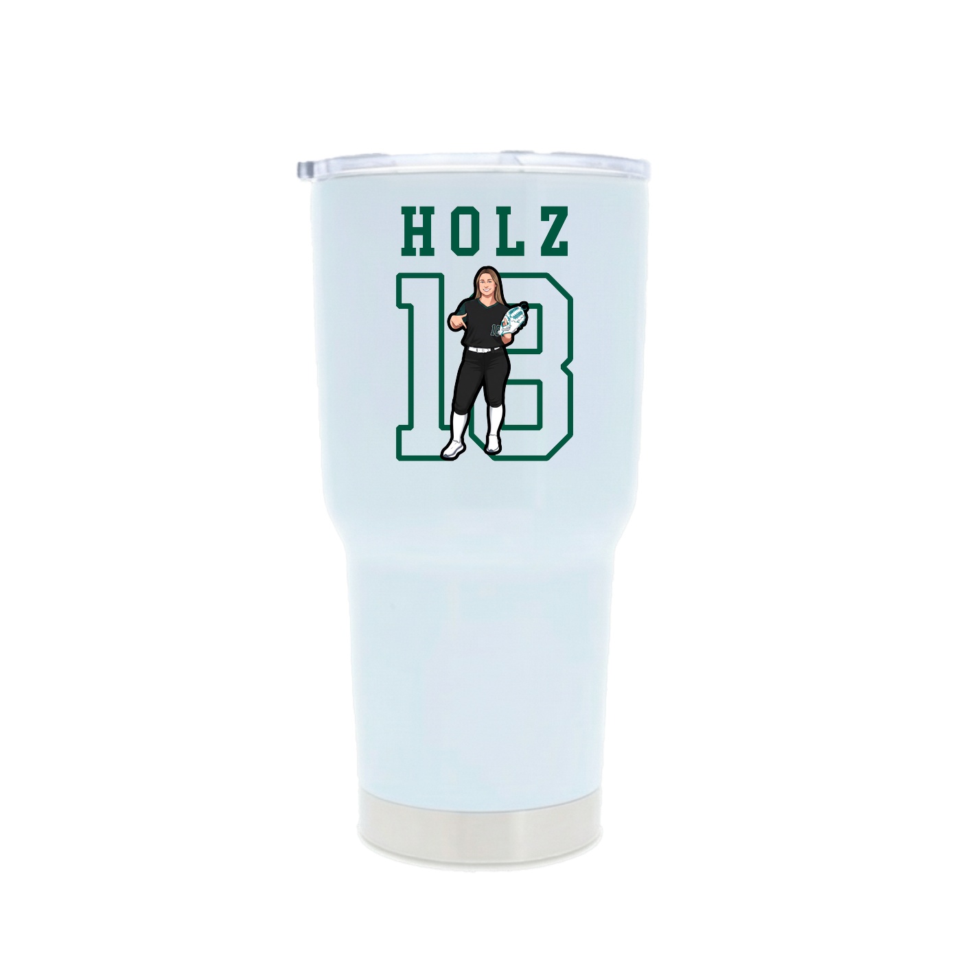 30oz Stainless Steel Tumbler — Shirsey in White