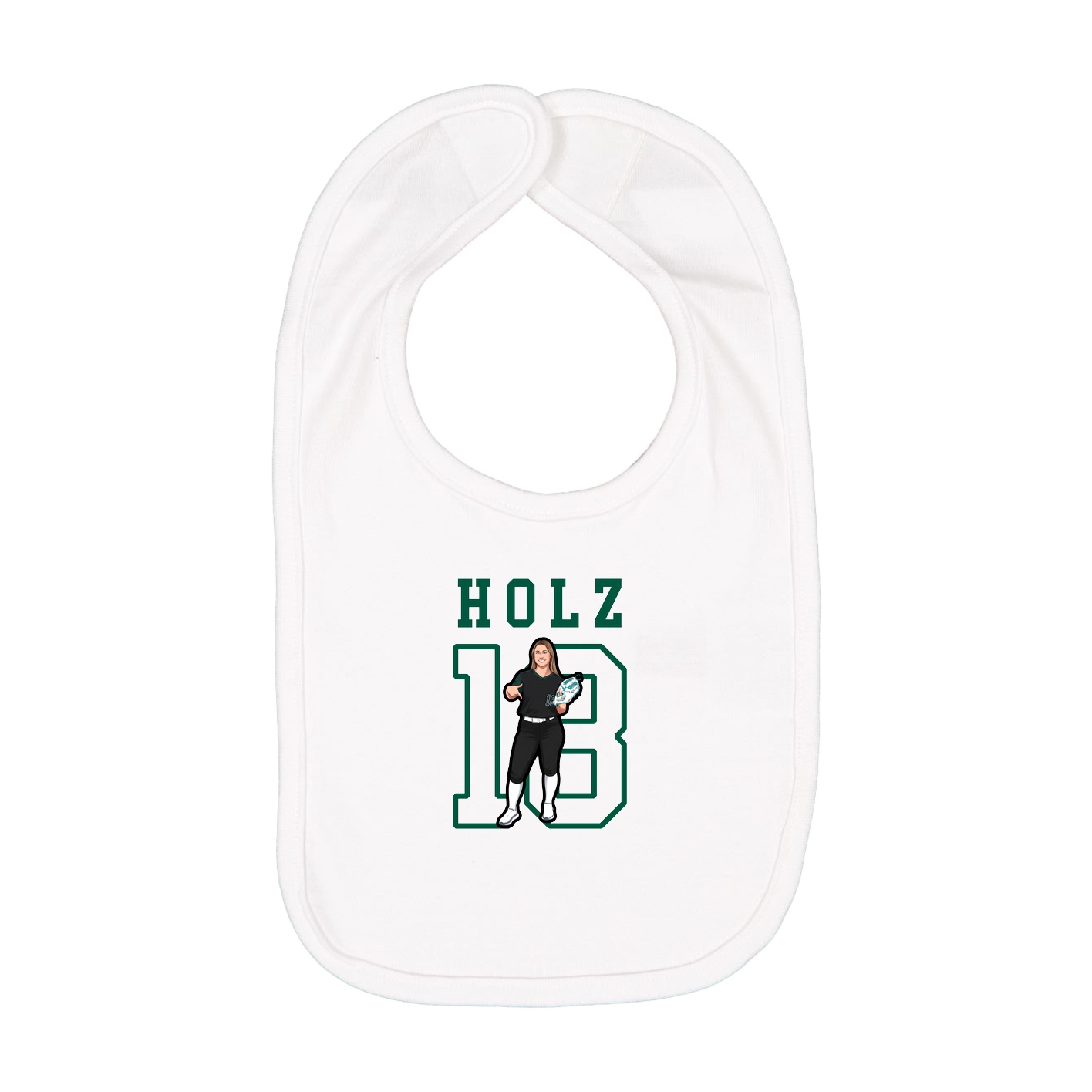 Infant Bib — Shirsey in White