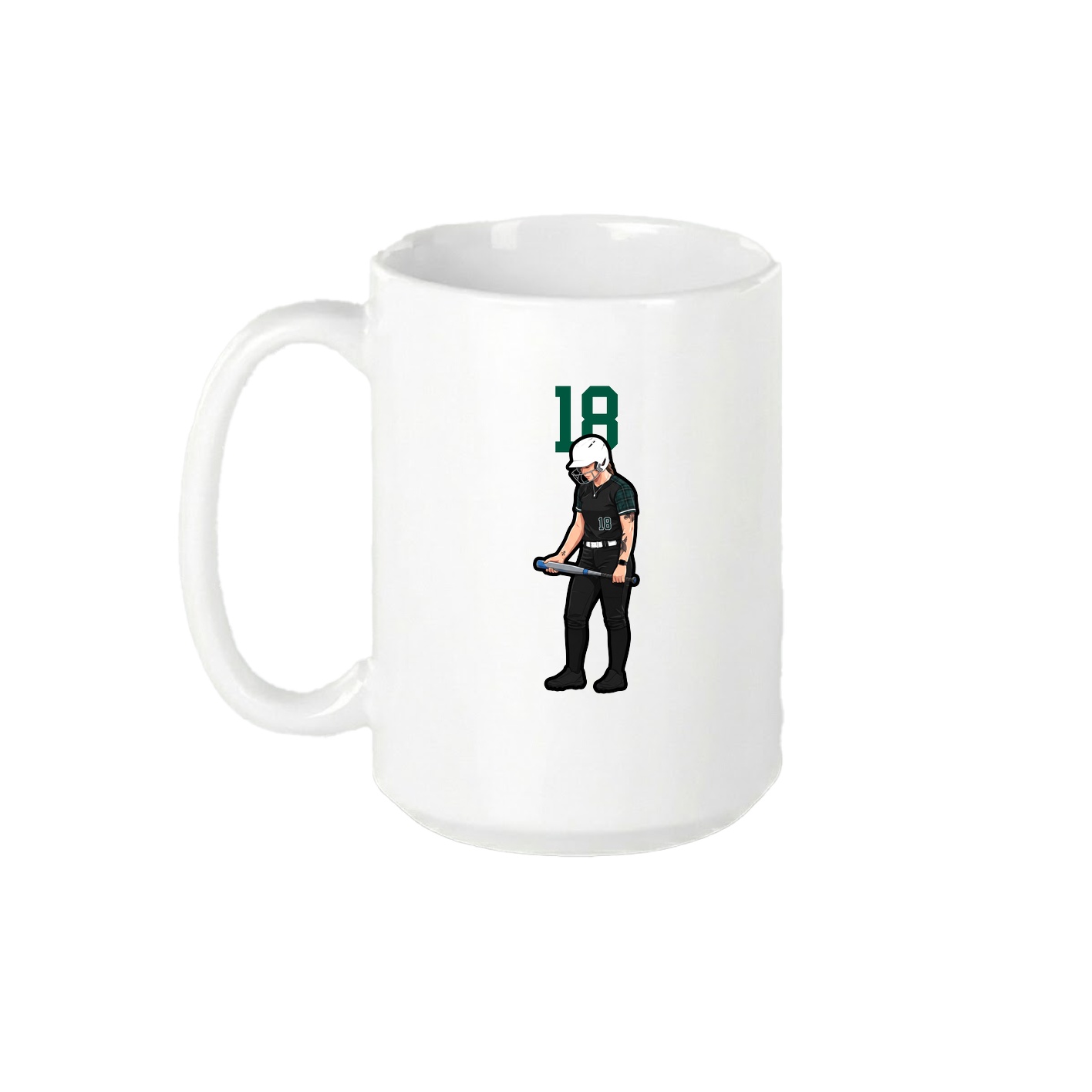 15oz Coffee Mug — Number Top in White