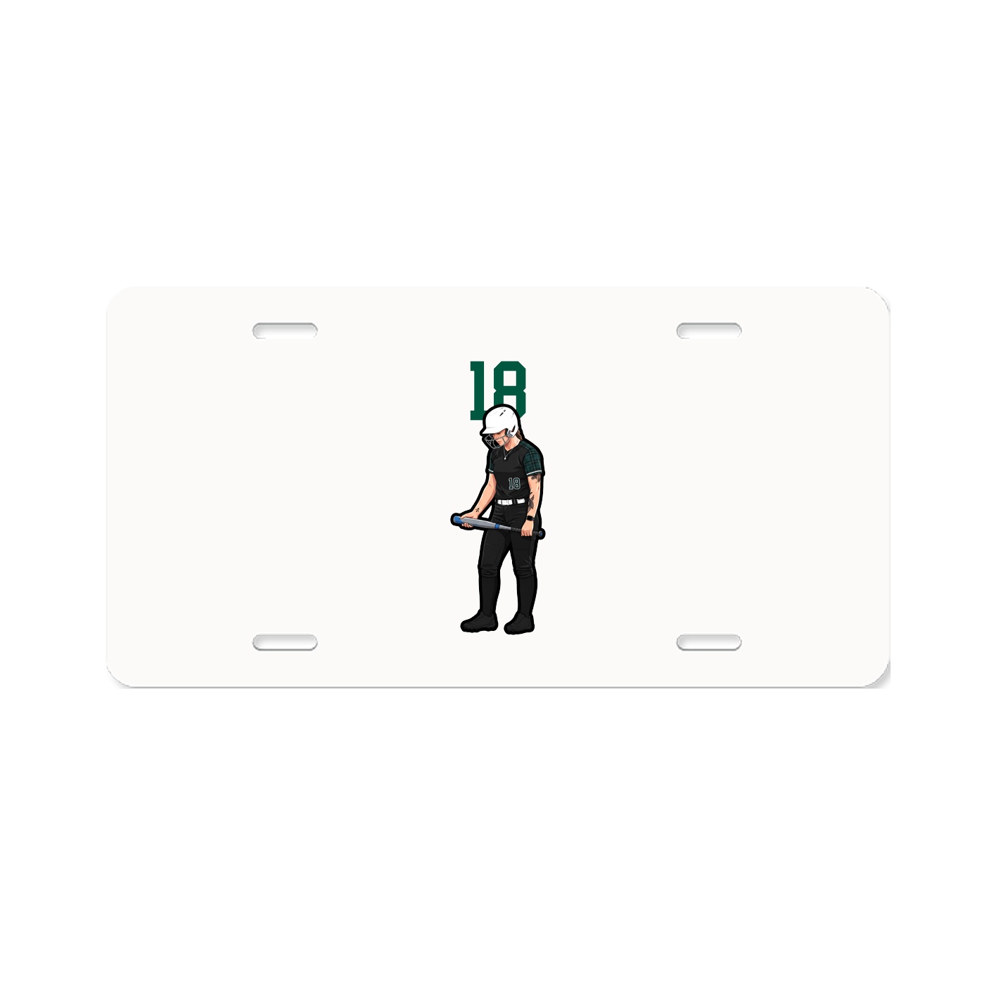 License Plate — Number Top in Classic